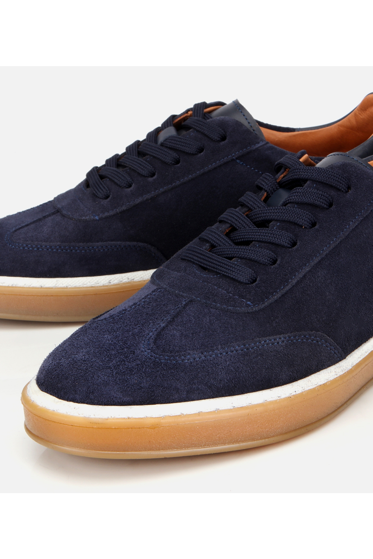Erkek Süet Deri Lacivert Düz Günlük Ayakkabı - Görsel 4