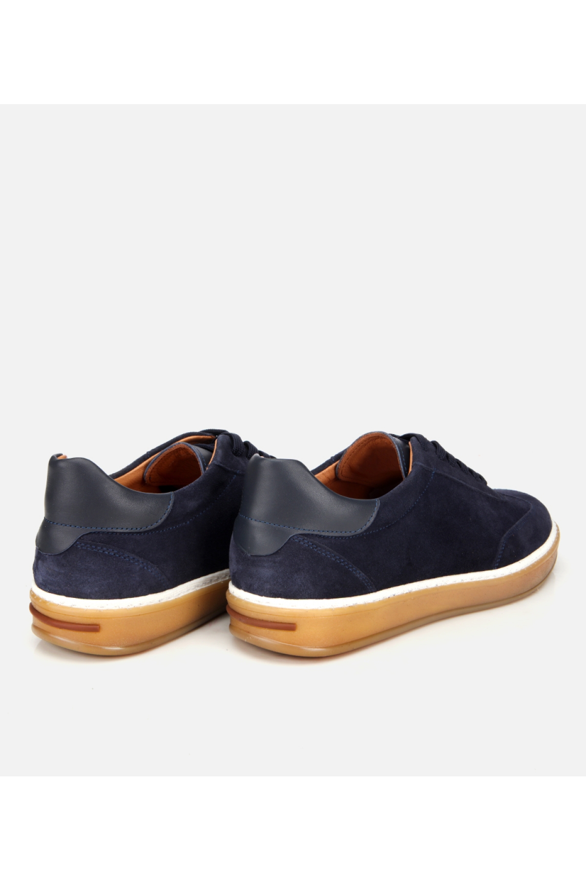 Erkek Süet Deri Lacivert Düz Günlük Ayakkabı - Görsel 5