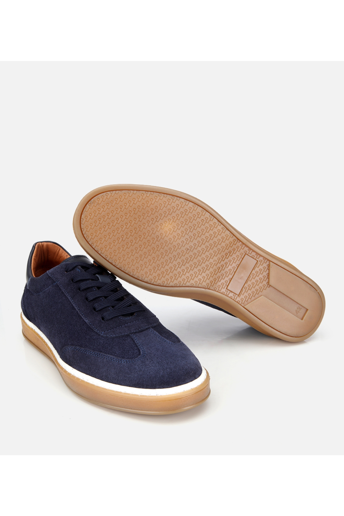 Erkek Süet Deri Lacivert Düz Günlük Ayakkabı - Görsel 7