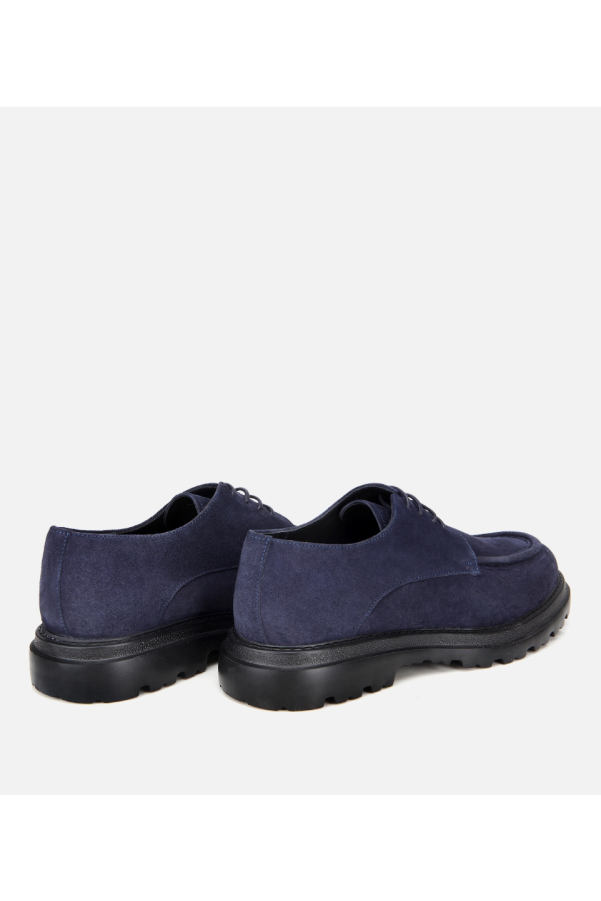 Erkek Süet Deri Lacivert Dikiş Detaylı Kalın Tabanlı Günlük Ayakkabı - Görsel 5