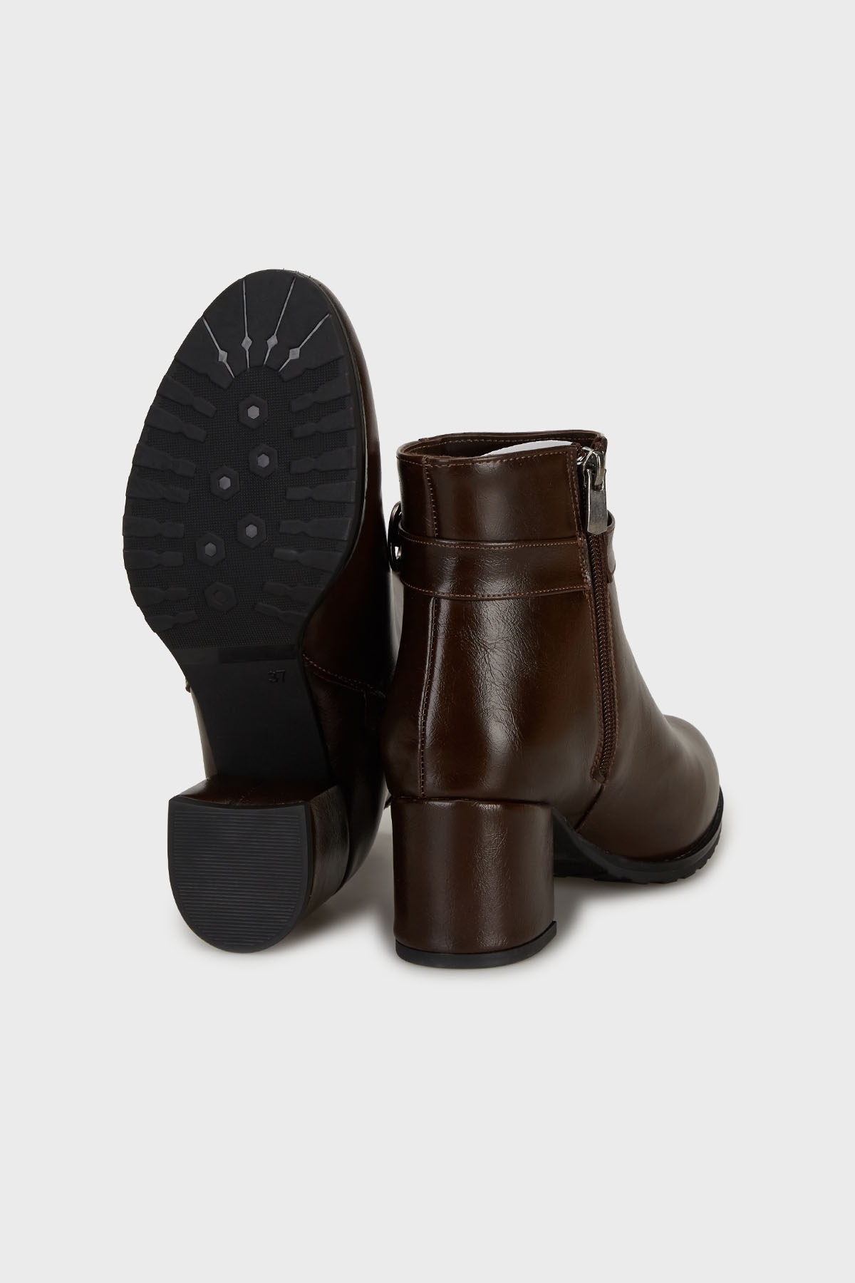 Bayan Bot PC55114 Kahve Parlak - Görsel 5