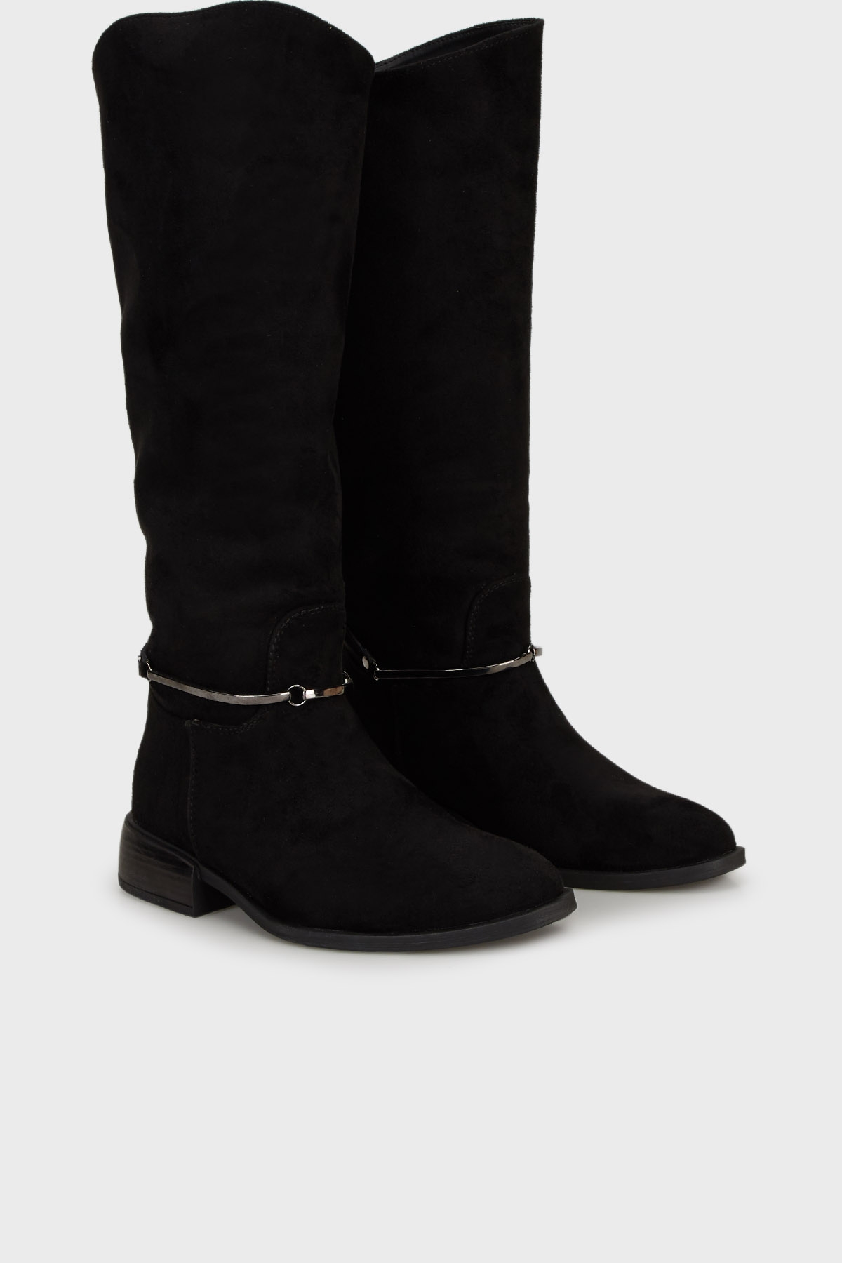 Bayan Çizme PC55048 SİYAH SÜET - Görsel 4