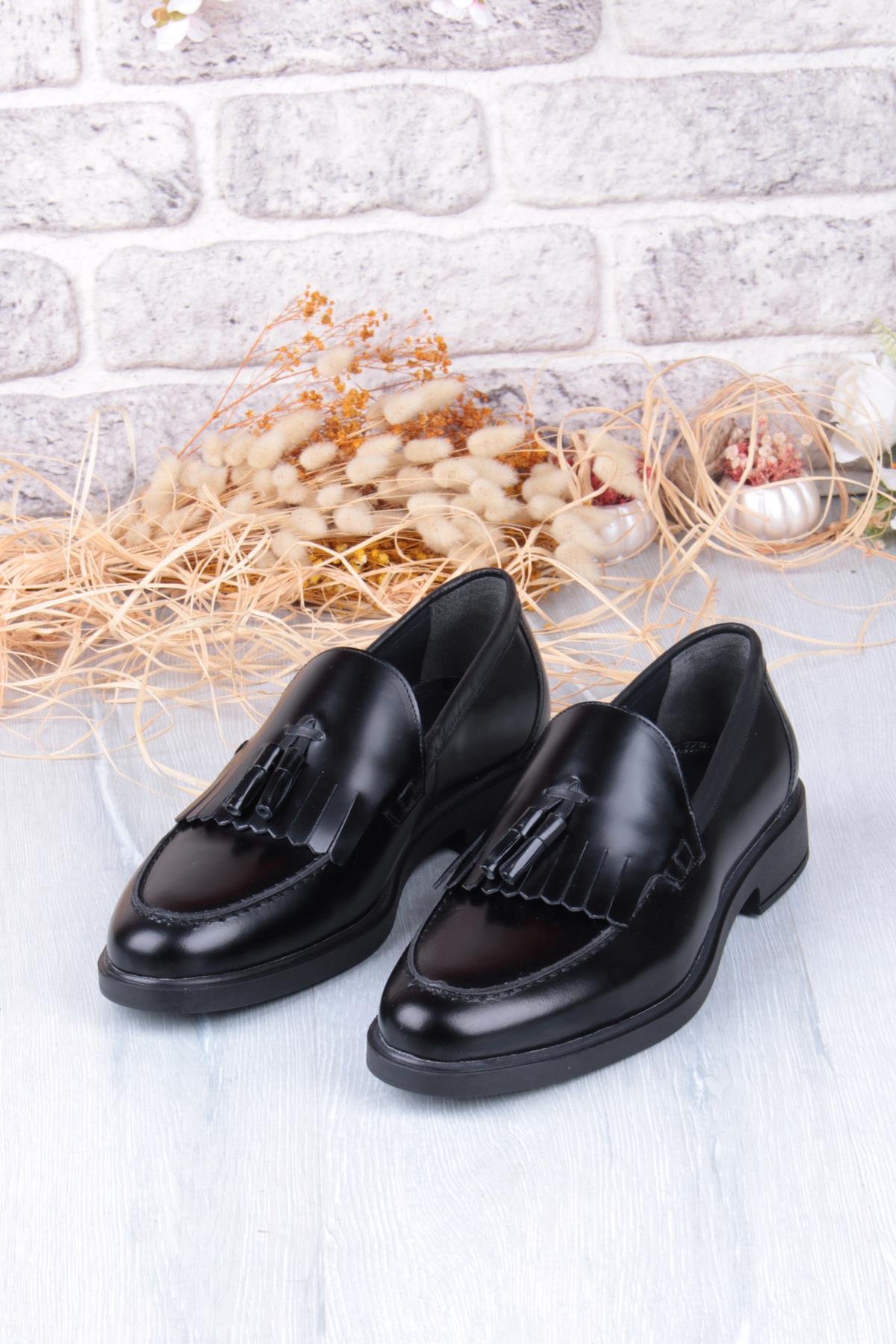 2208 Clas Açma Deri Hakiki Deri Loafer Erkek Ayakkabı - Görsel 6