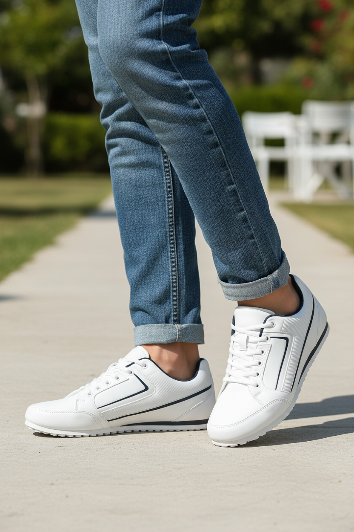 BORIS 5PR Beyaz Erkek Sneaker - Görsel 3