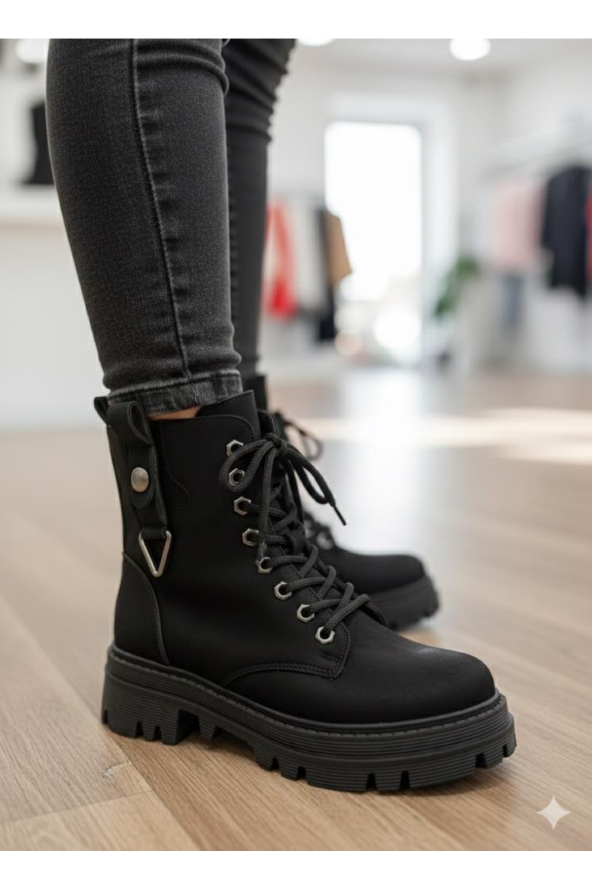 514532 Kadın Postal Siyah Bot - Görsel 2