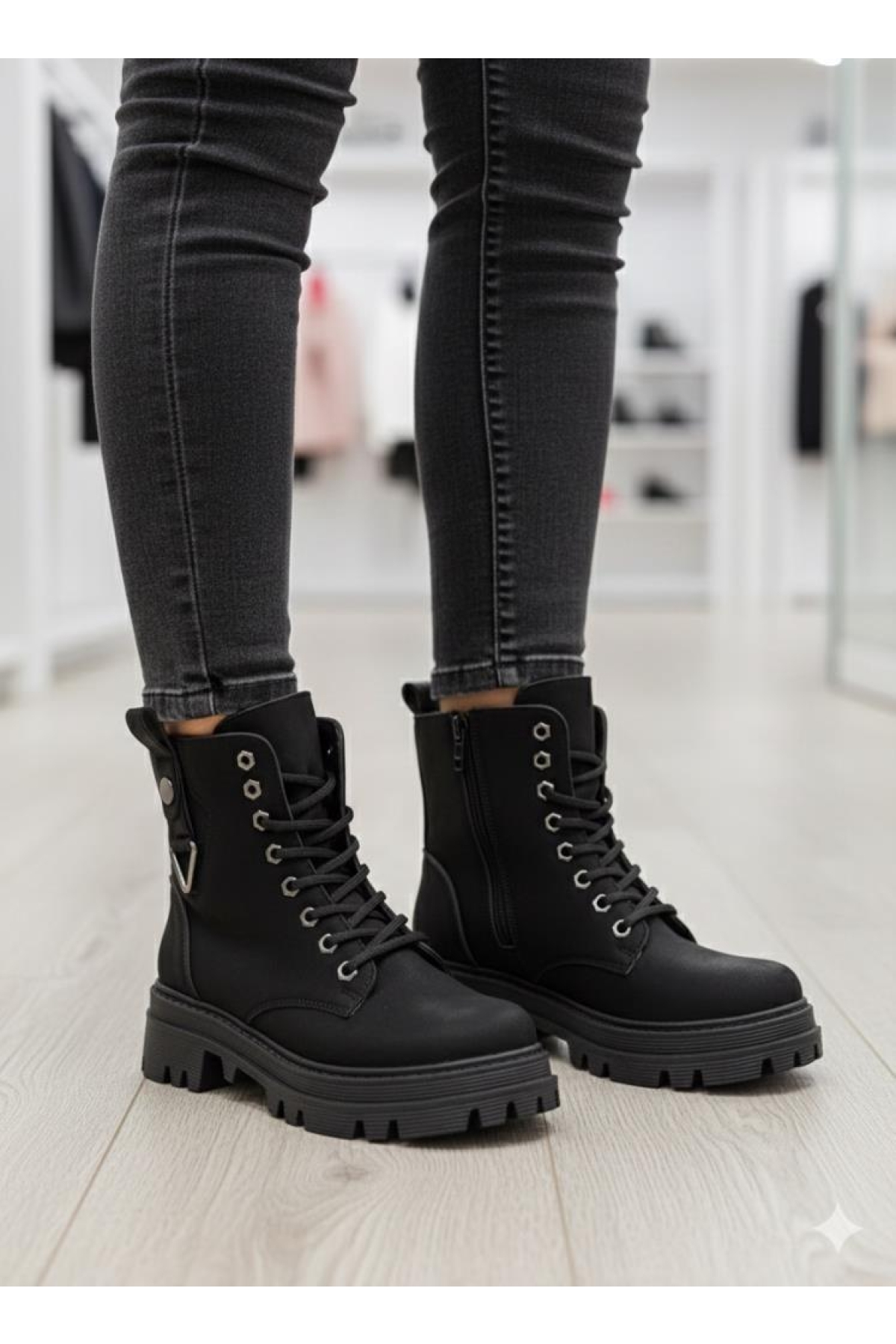 514532 Kadın Postal Siyah Bot - Görsel 3