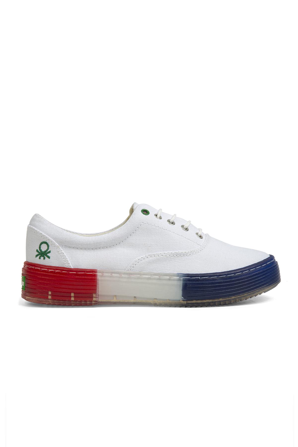 Benetton ® | BN-30696-3114 Beyaz Lacivert - Kadın Spor Ayakkabı - Görsel 2