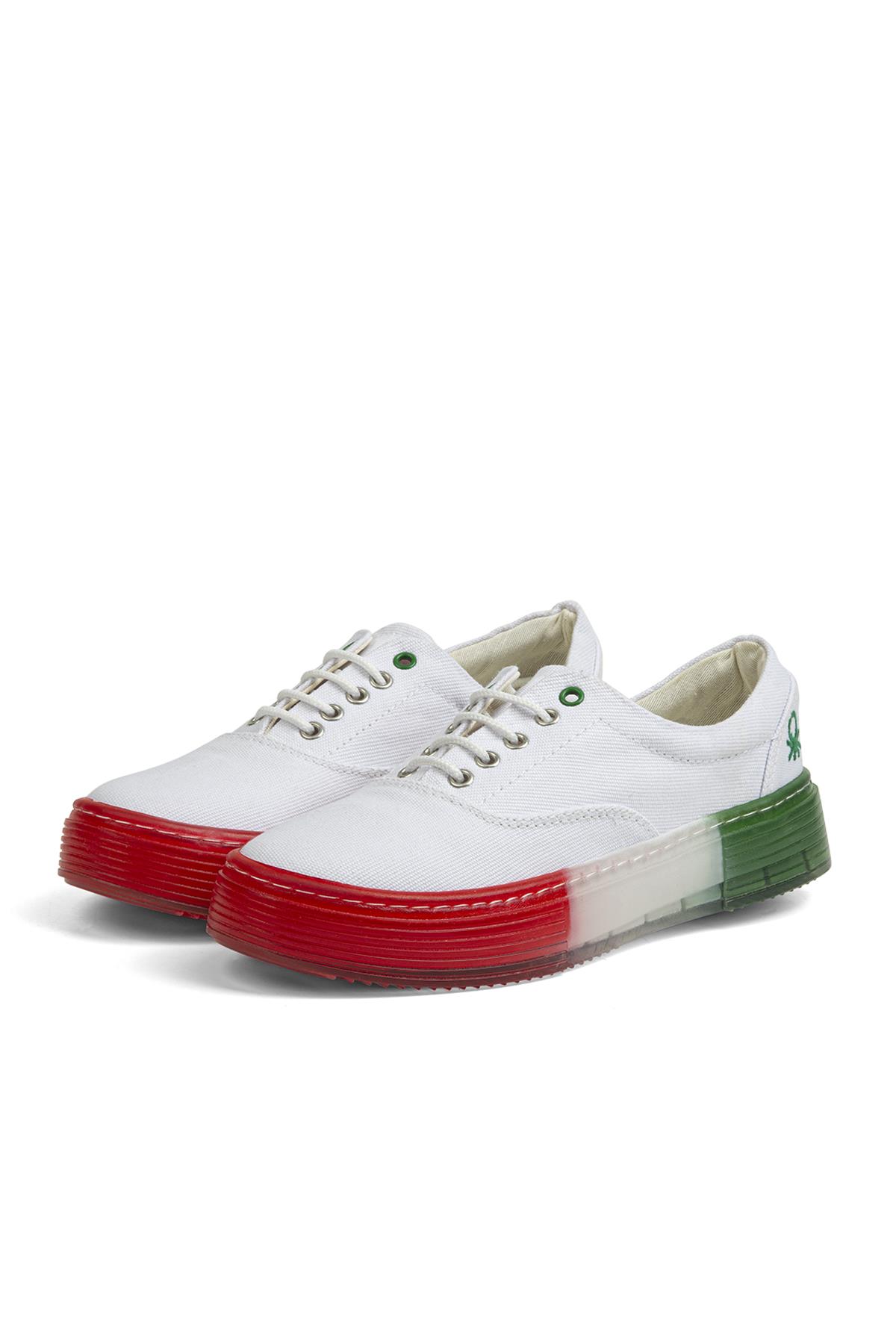 ® | BN-30696-3114 Beyaz Kirmizi - Kadın Spor Ayakkabı - Görsel 5