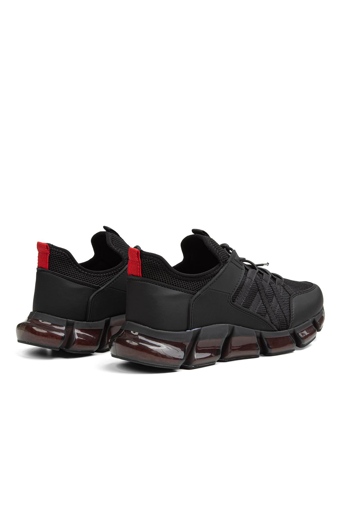 ® | PC-31364 - 3385 Siyah Kirmizi - Erkek Spor Ayakkabı - Görsel 4