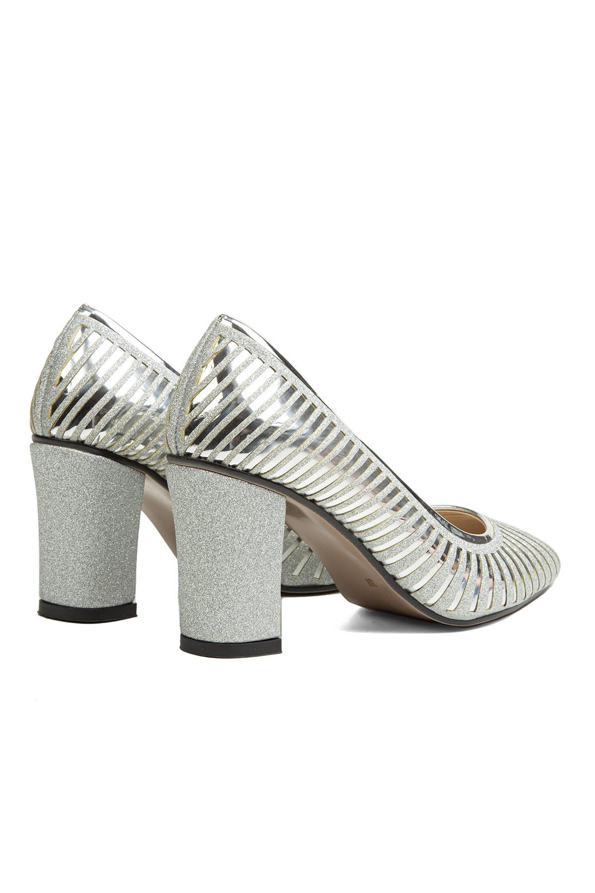 Pierre Cardin Gümüş Pierre Cardin Pc 3478 PC-52037-3478 Kadın Topuklu Ayakkabı