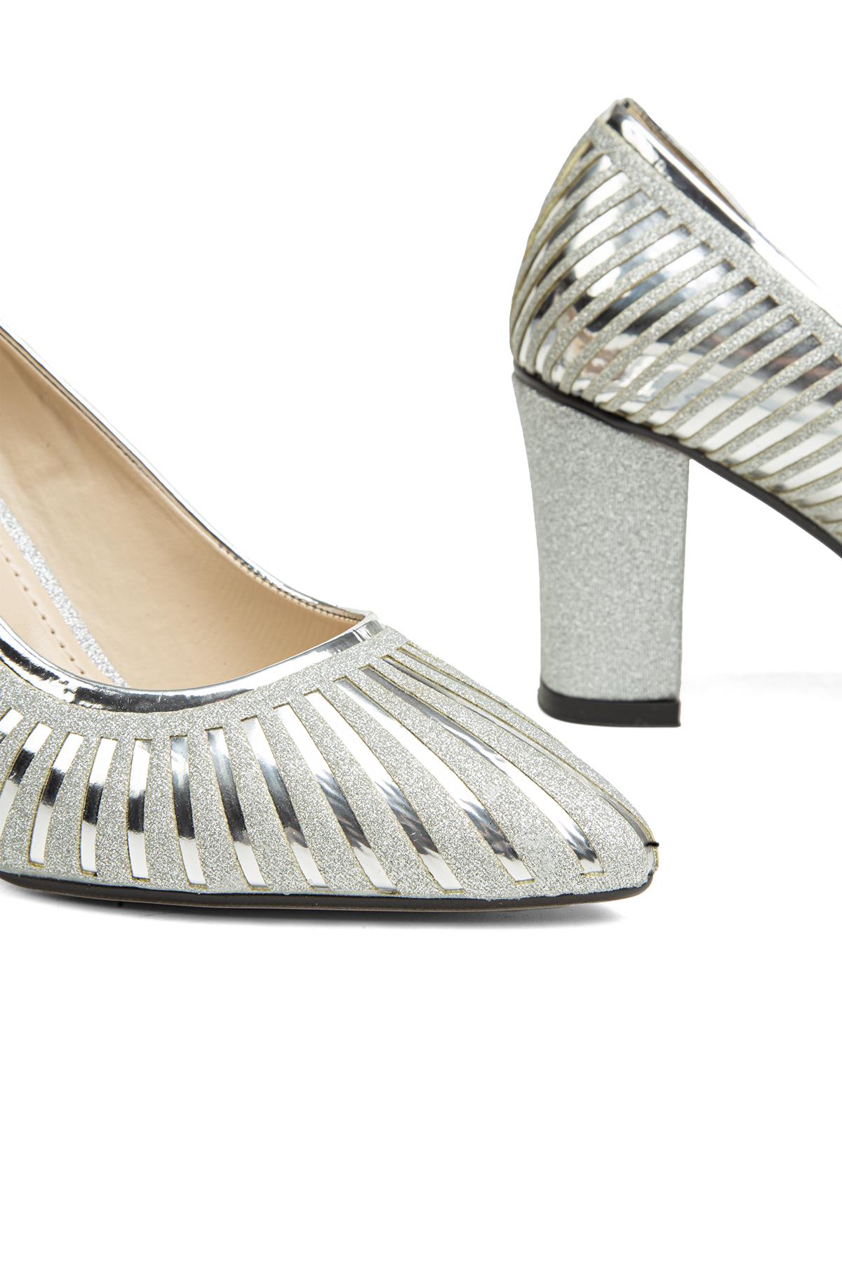 Pierre Cardin Gümüş Pierre Cardin Pc 3478 PC-52037-3478 Kadın Topuklu Ayakkabı