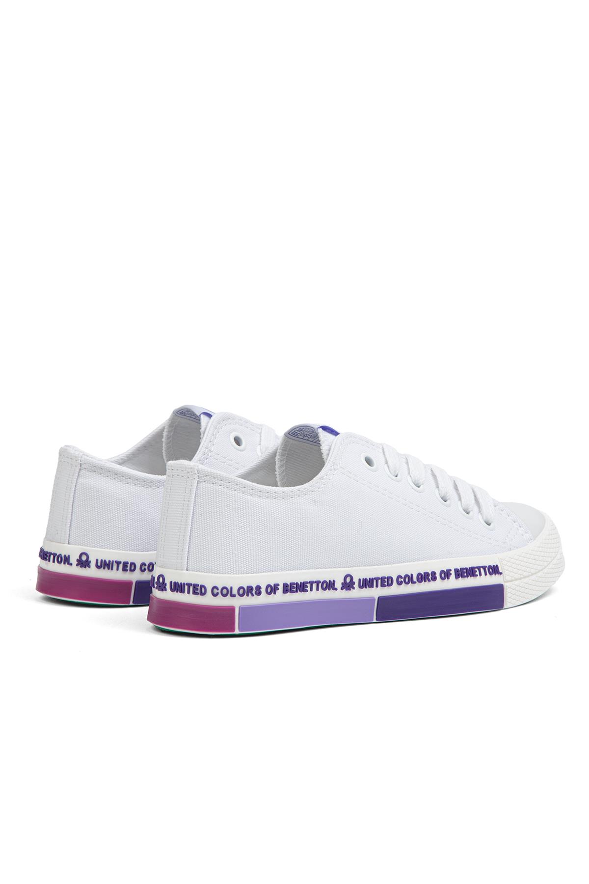 ® | BN-70017 - 3374 Beyaz Lila - Kadın Spor Ayakkabı - Görsel 4