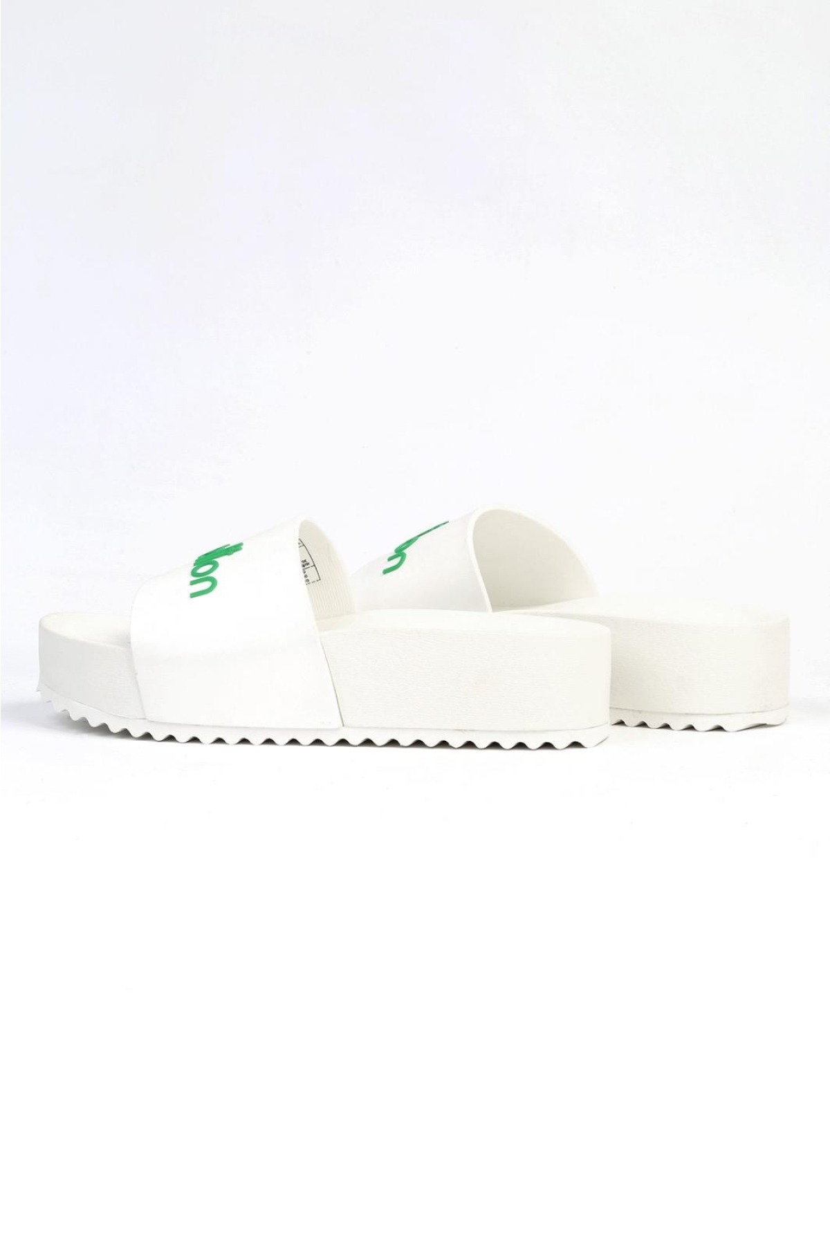 ® | BN-1212- 3489 Beyaz Mavi - Kadın Terlik - Görsel 3