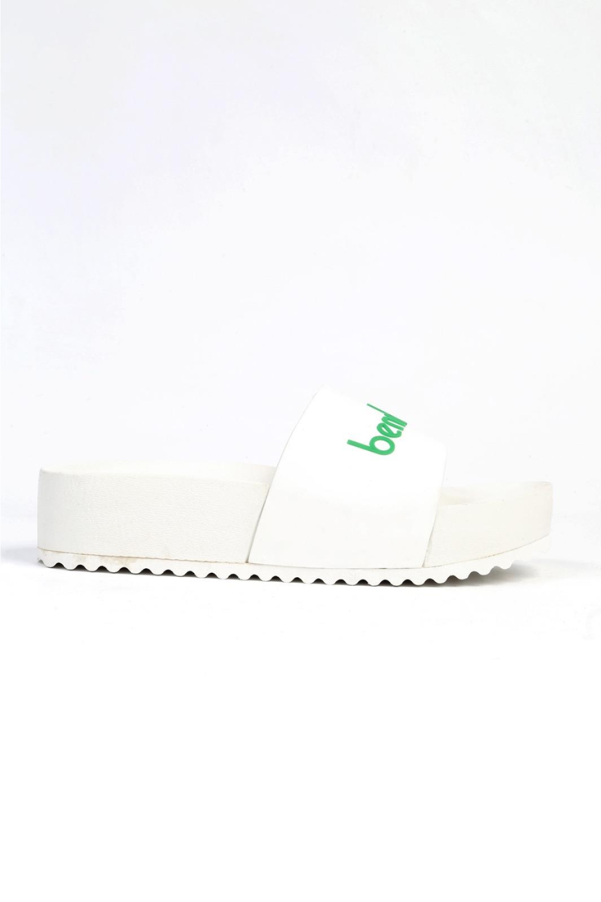 ® | BN-1212- 3489 Beyaz Mavi - Kadın Terlik - Görsel 4
