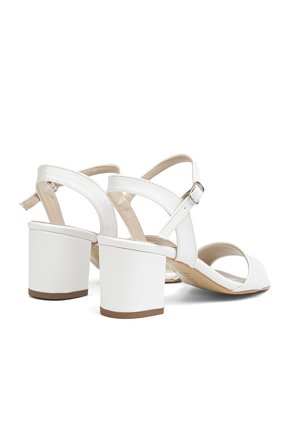 ® | PC-51863-3822 Beyaz Cilt - Kadın Topuklu Ayakkabı - Görsel 4