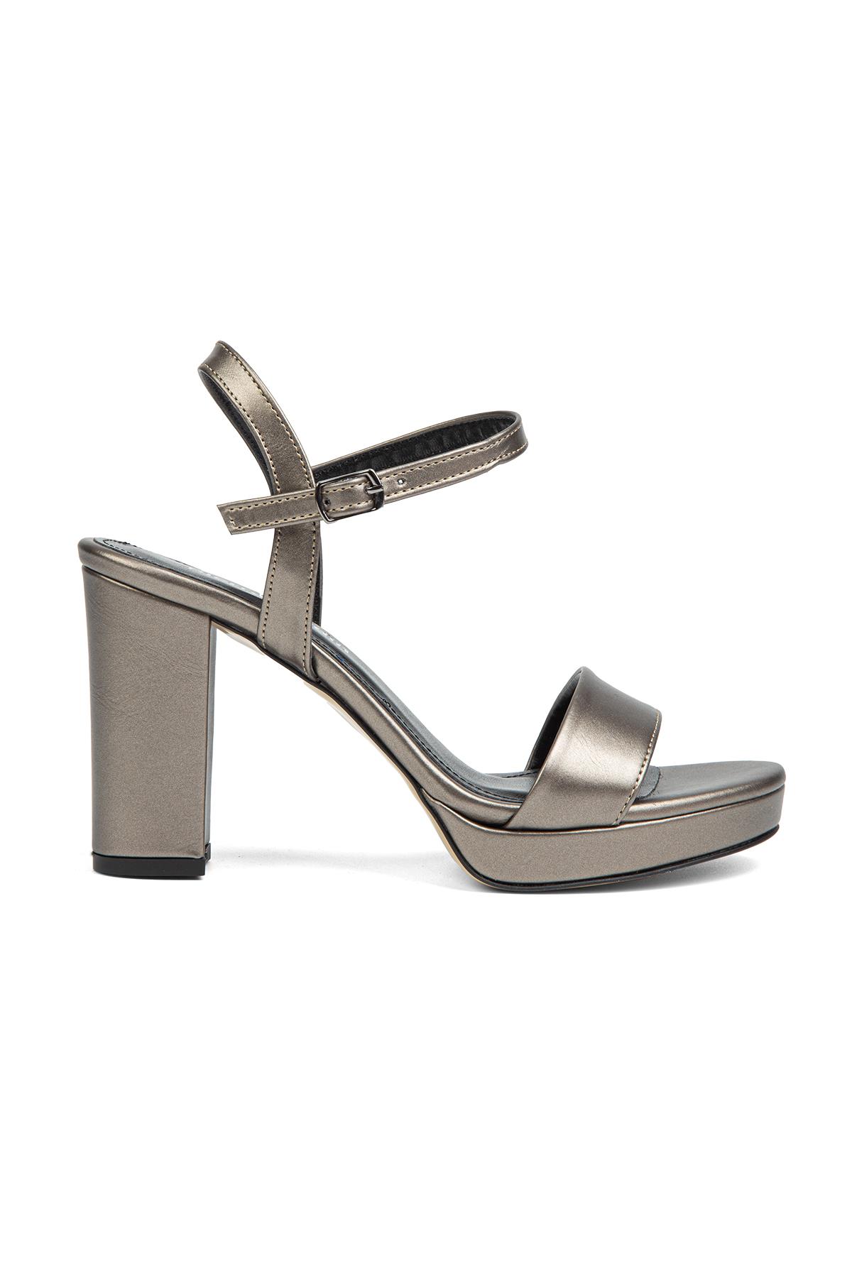 ® | PC-52370-3822 Platin Cilt - Kadın Topuklu Ayakkabı - Görsel 2