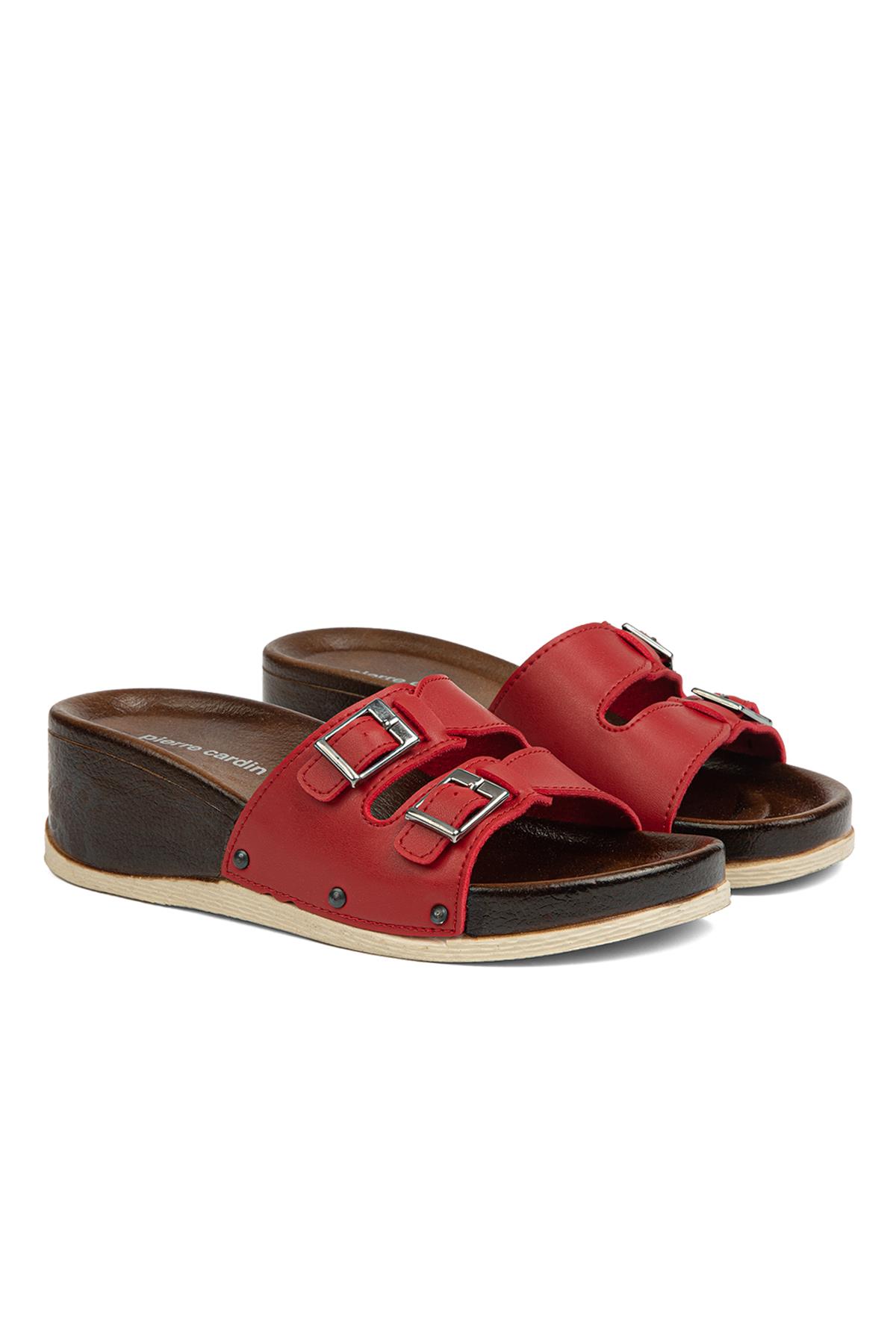 ® | PC-7020-Kirmizi - Kadın Terlik - Görsel 3