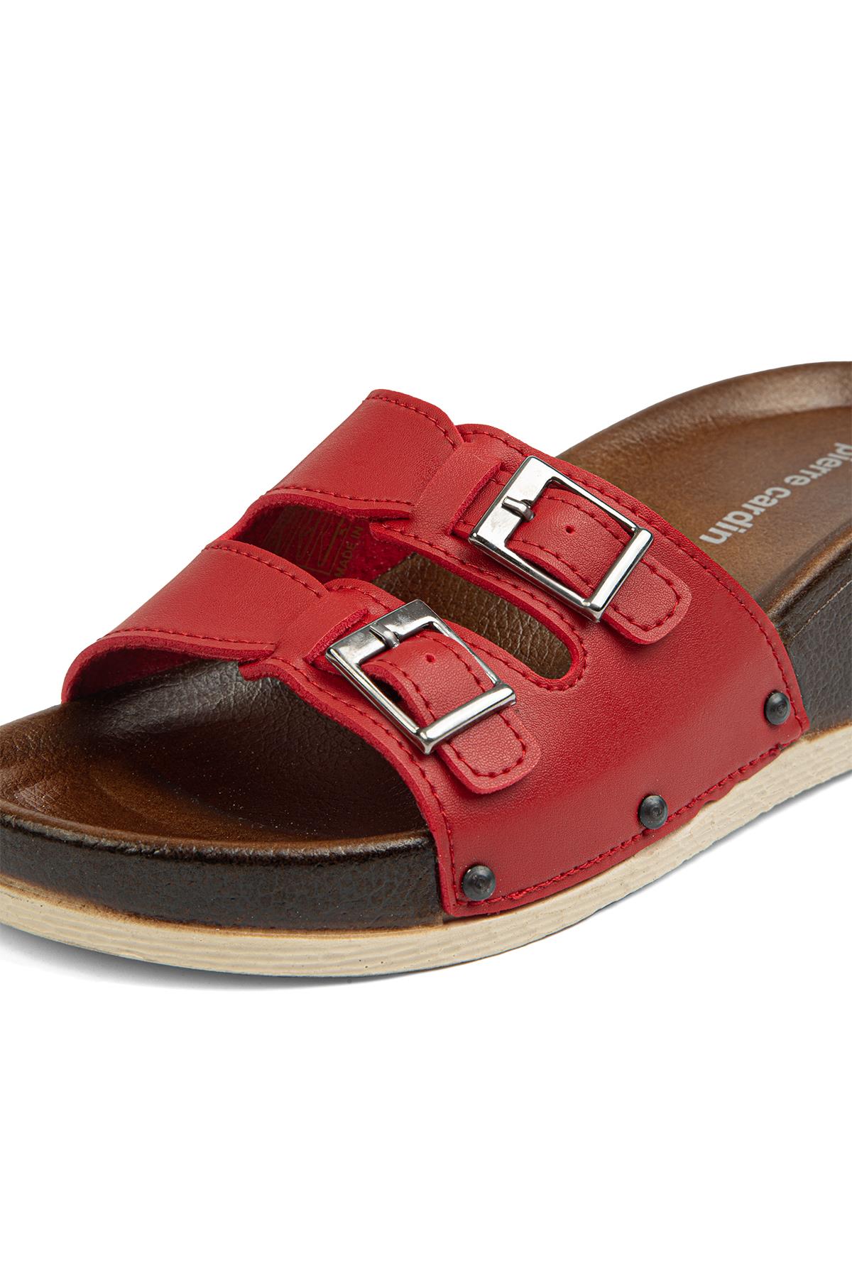 ® | PC-7020-Kirmizi - Kadın Terlik - Görsel 5