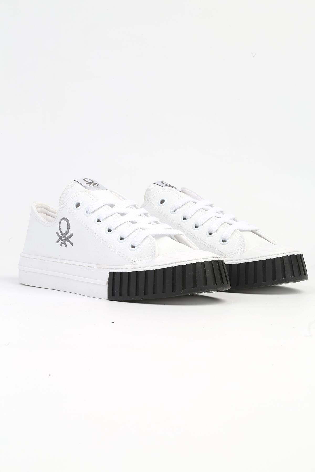 ® | BN-30551 -Beyaz Siyah - Erkek Spor Ayakkabı - Görsel 3