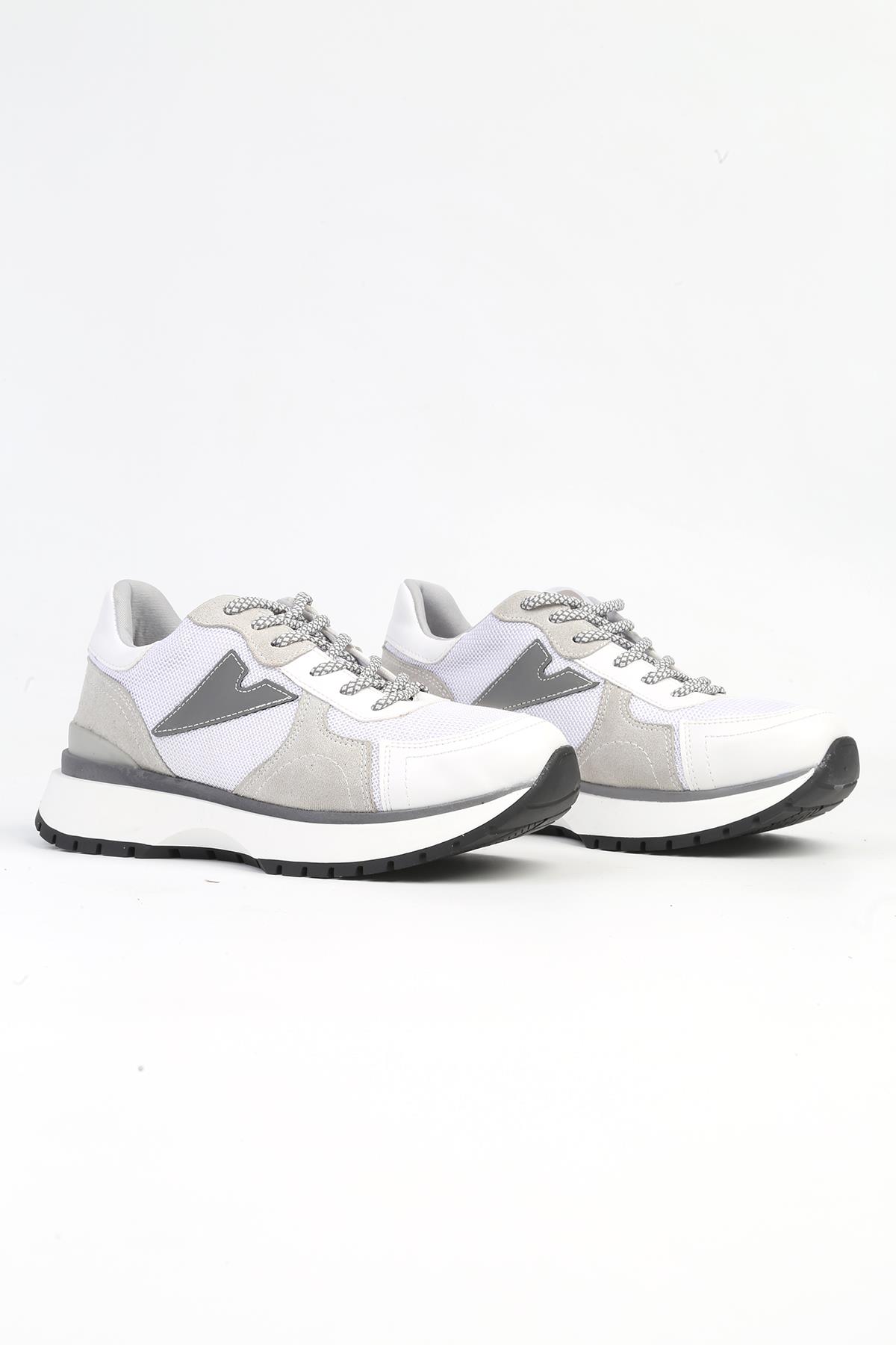 ® | PC-52555 - 3959 Beyaz - Kadın Sneaker - Görsel 3