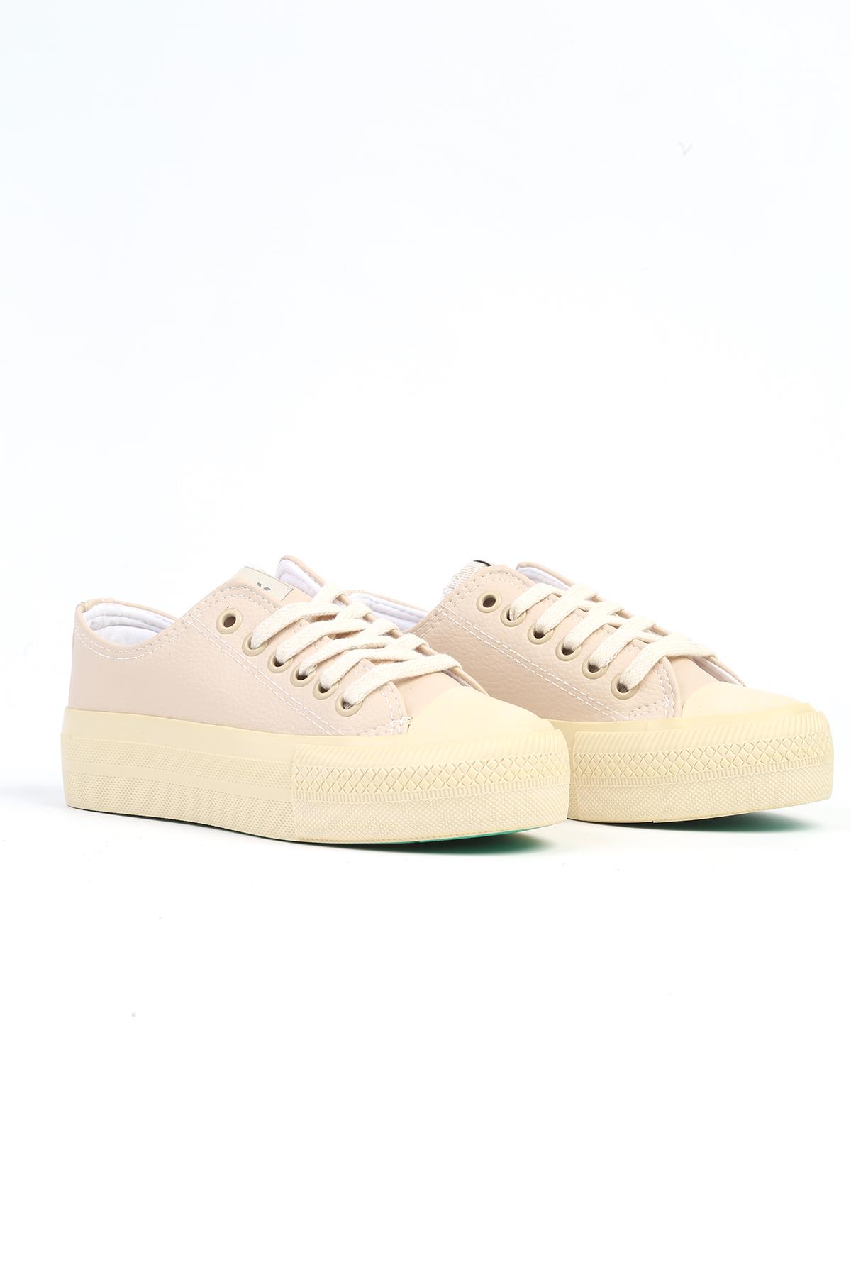 ® | BN-31131 - Bej-Kadın Spor Ayakkabı - Görsel 3