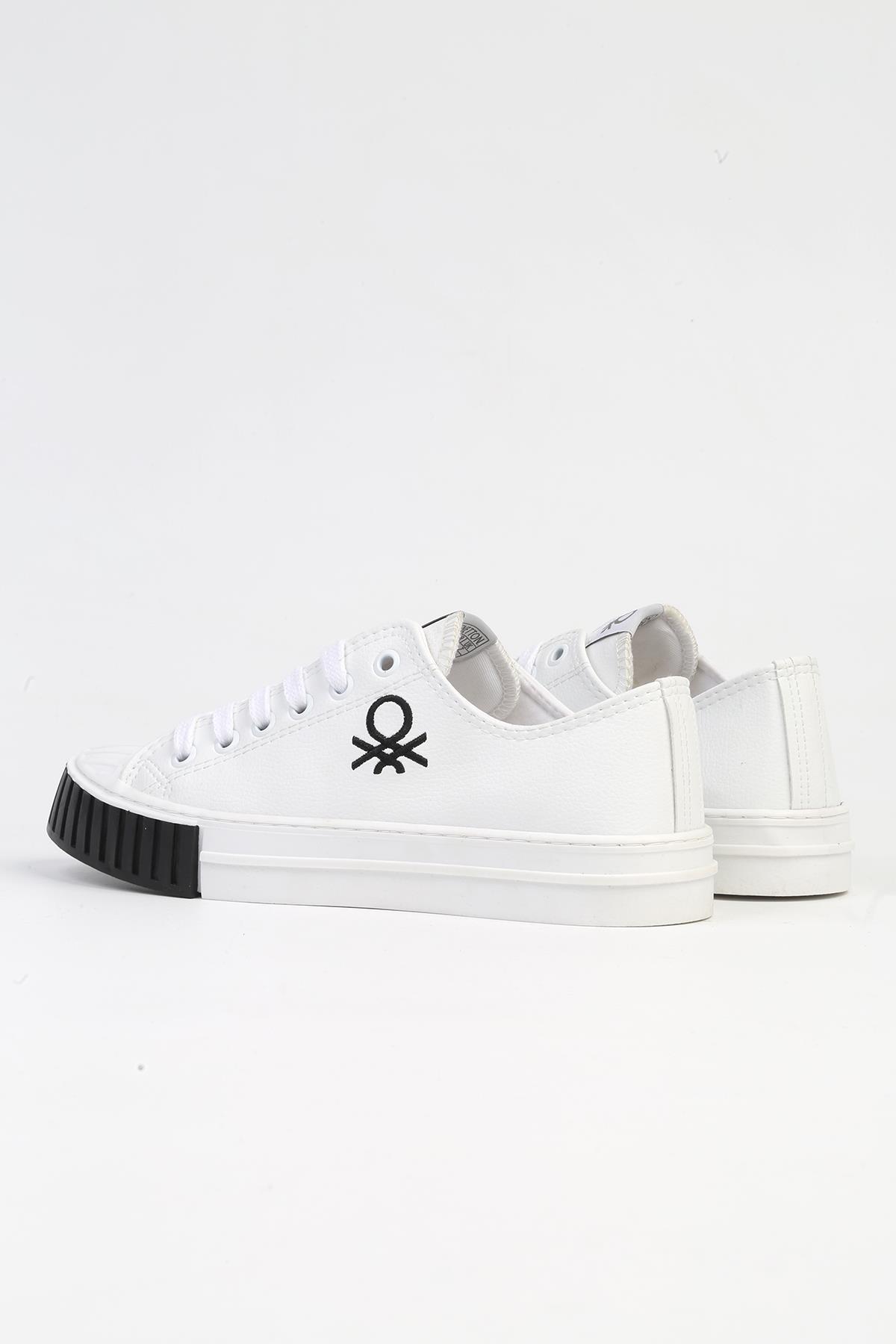 Beneeton® | BN-30546 - Beyaz Siyah-Erkek Spor Ayakkabı - Görsel 4