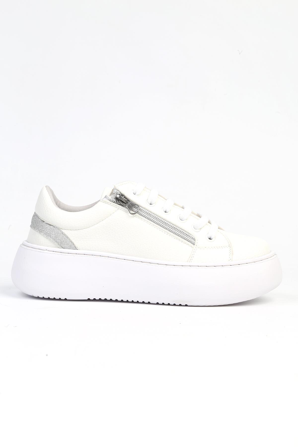 ® | PC-52633 - 3441 Beyaz-Kadın Spor Ayakkabı - Görsel 2