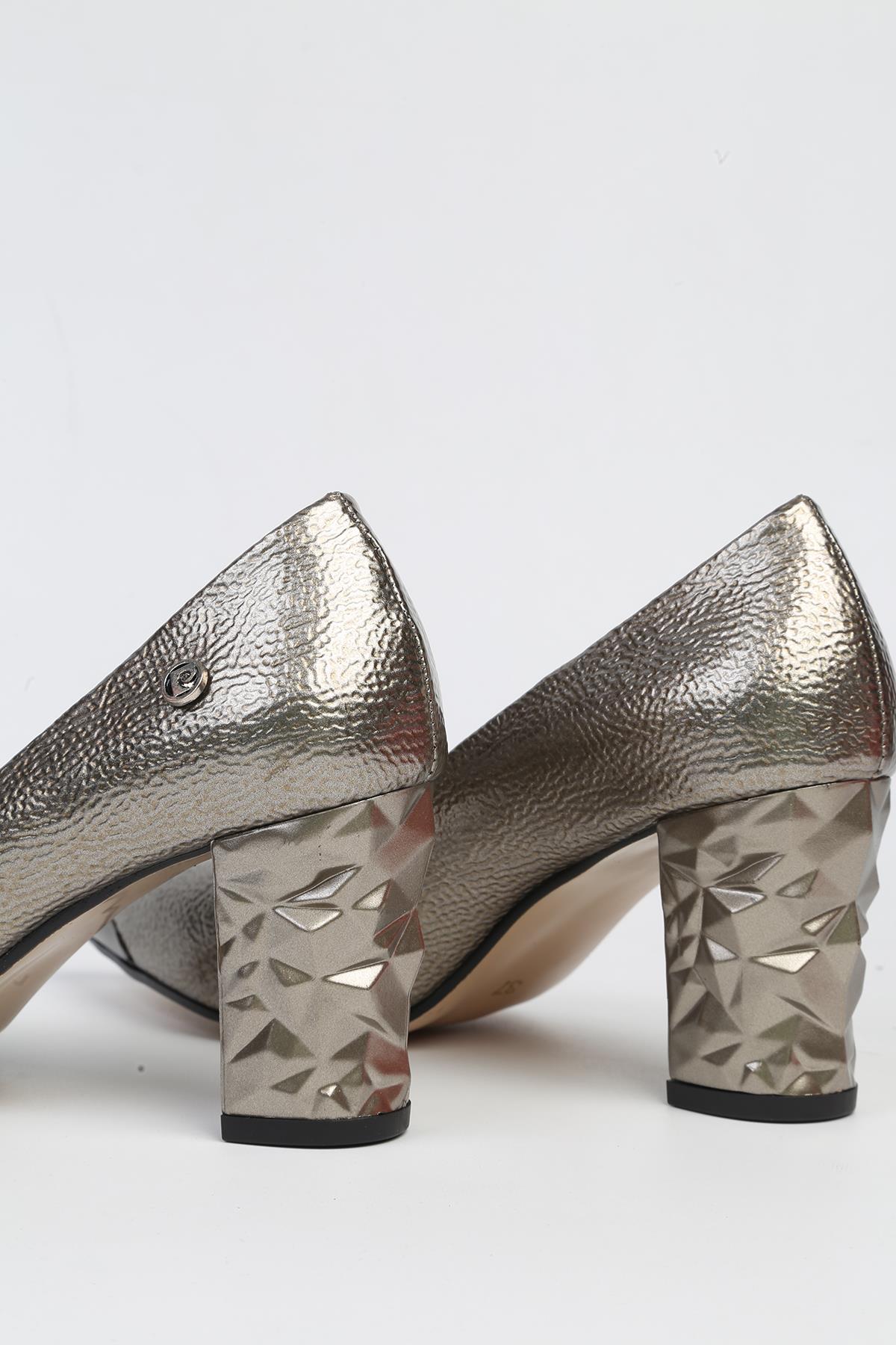 Pierre Cardin Gümüş Pierre Cardin Pc 3478 Topuklu Ayakkabı