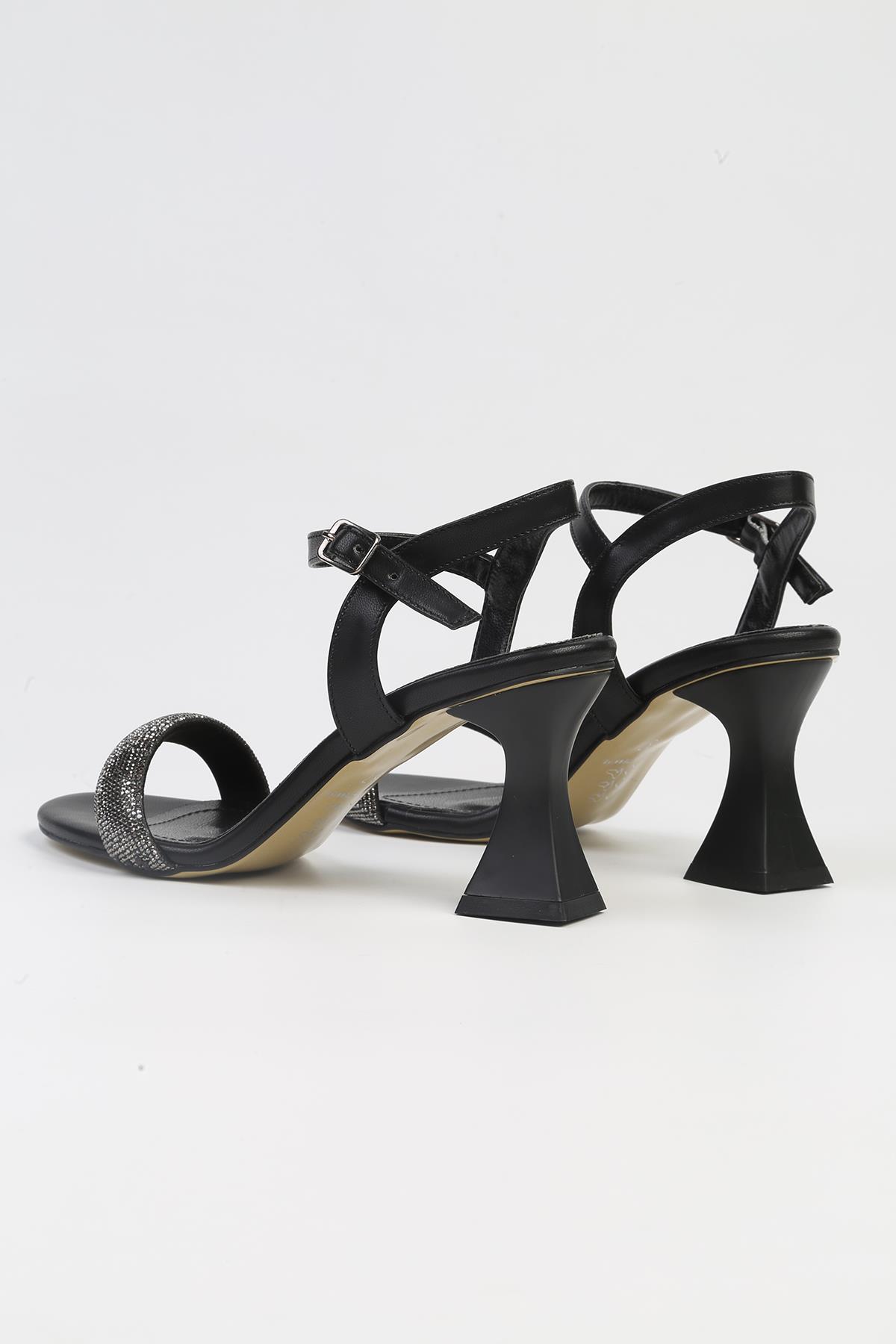 ®|PC-53015- 3691 Siyah-Kadın Topuklu Ayakkabı - Görsel 4