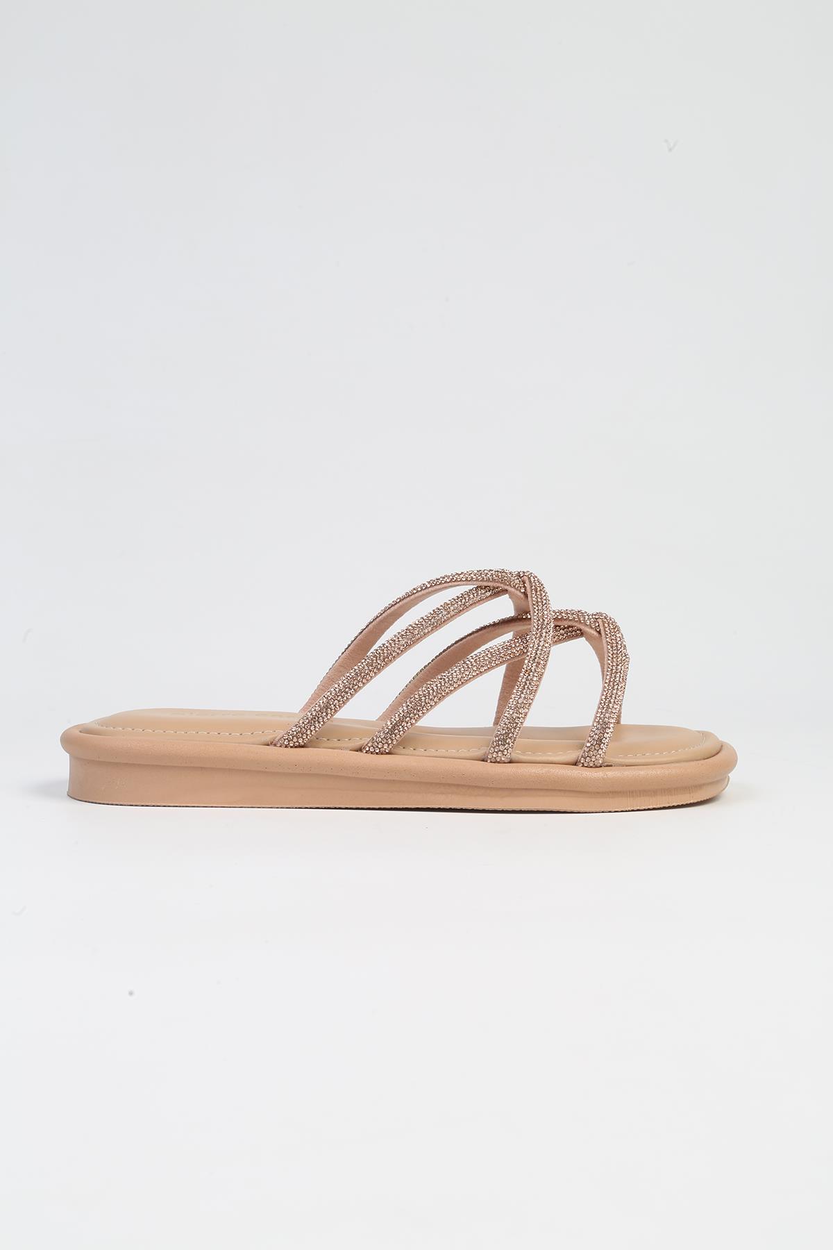 ® | PC-5104-3891 Bej-Kadın Terlik - Görsel 2