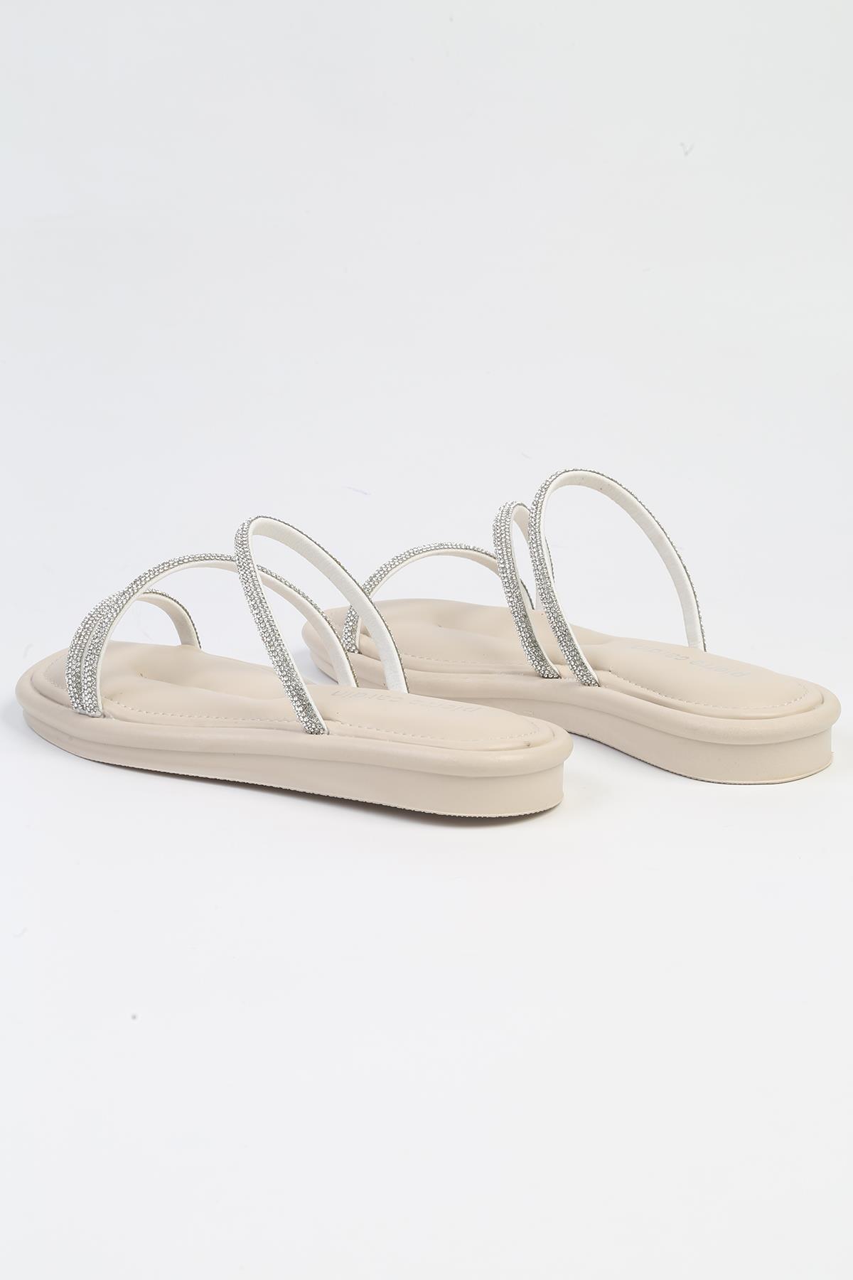 ® | PC-5102-3891 Bej-Kadın Terlik - Görsel 4