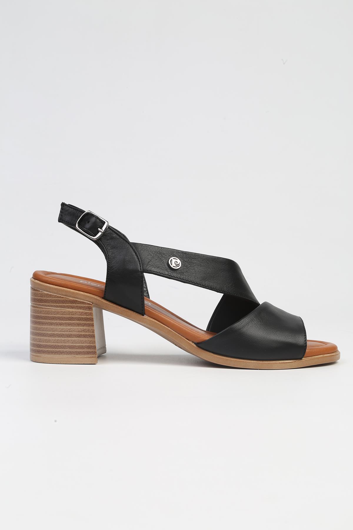 ® | PC-7220 - 3807 Siyah-Kadın Topuklu Ayakkabı - Görsel 2