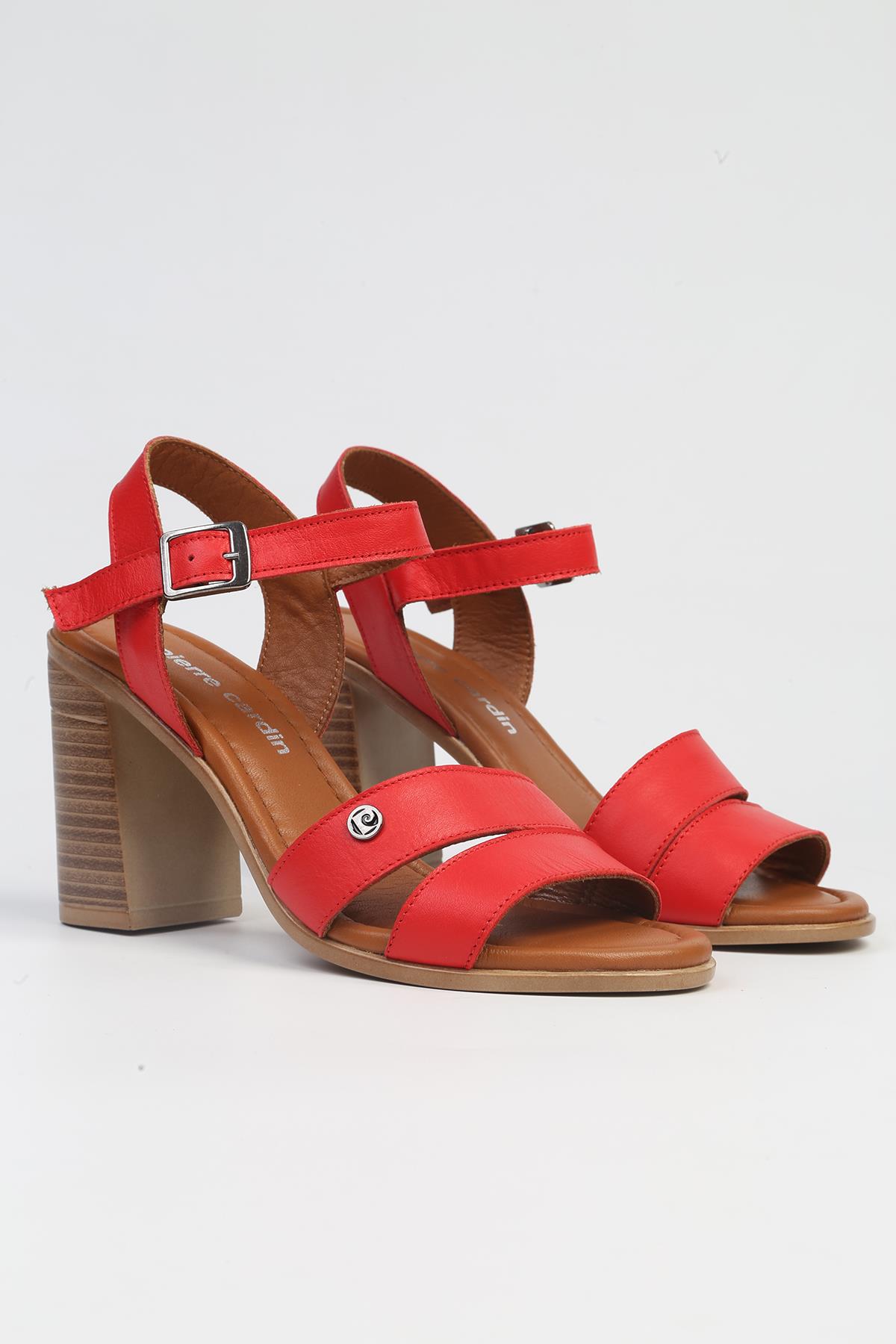 ® | PC-7215- 3807 Kirmizi-Kadın Topuklu Ayakkabı - Görsel 3