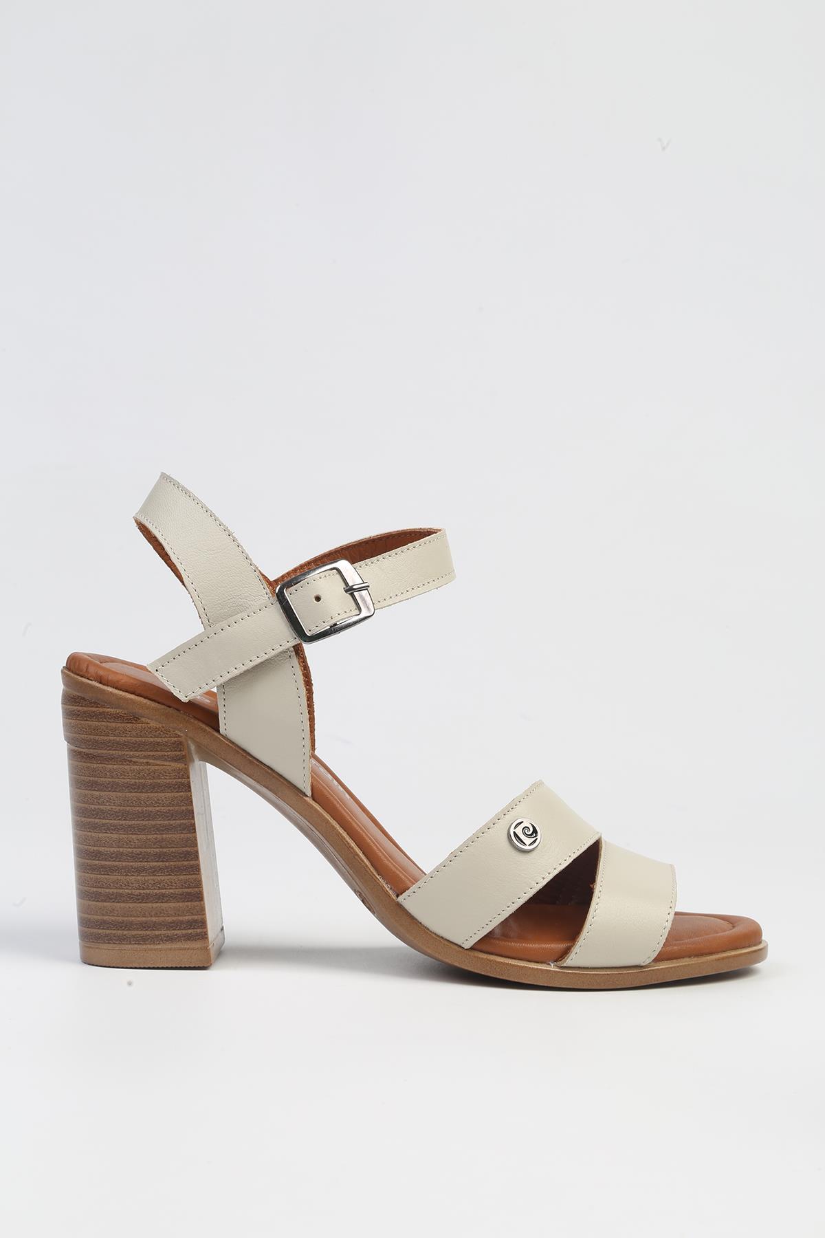 ® | PC-7215- 3807 Bej-Kadın Topuklu Ayakkabı - Görsel 2