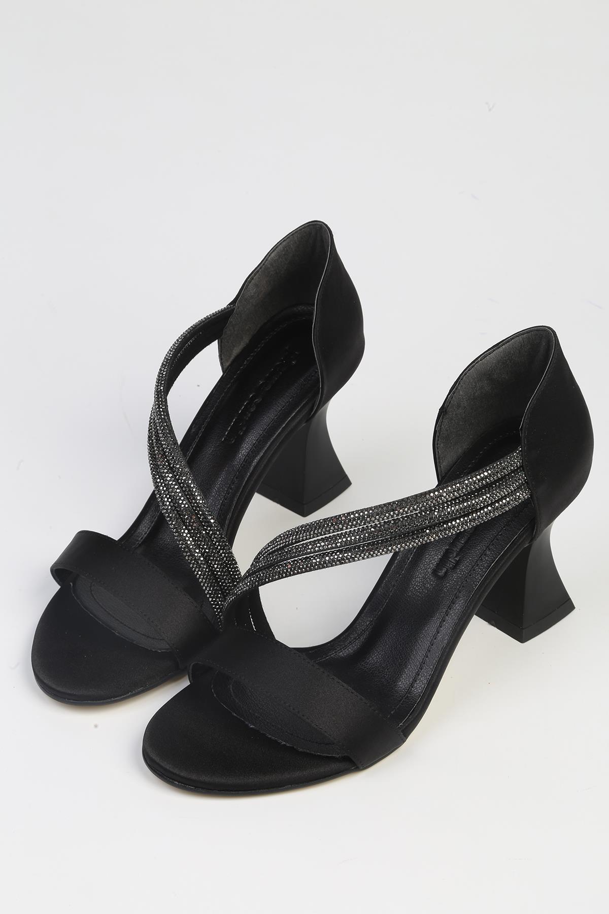 ® | PC-53009- 3691 Siyah-Kadın Topuklu Ayakkabı - Görsel 5