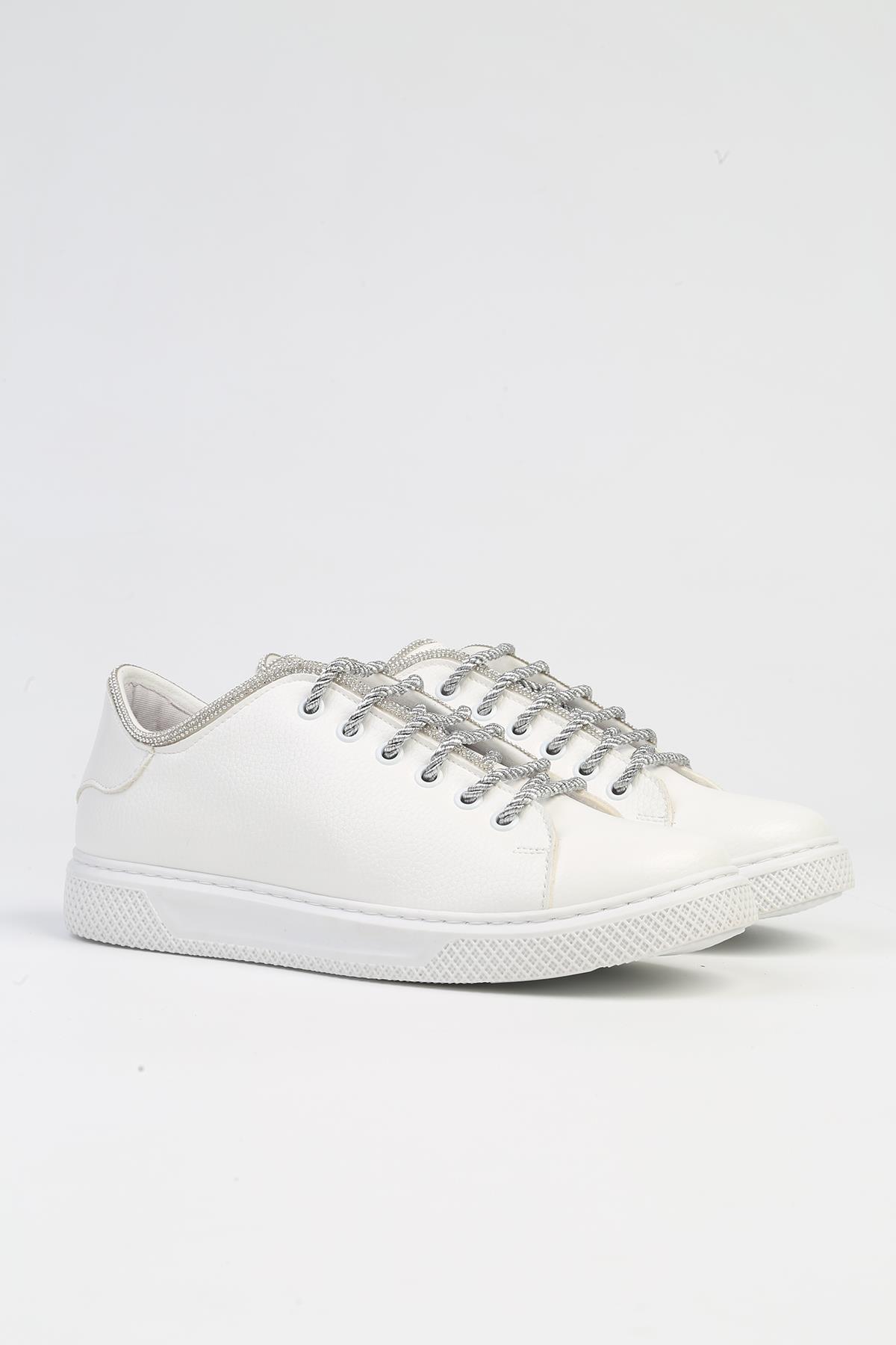 ® | PC-53155 - 3441 Beyaz-Kadın Spor Ayakkabı - Görsel 3