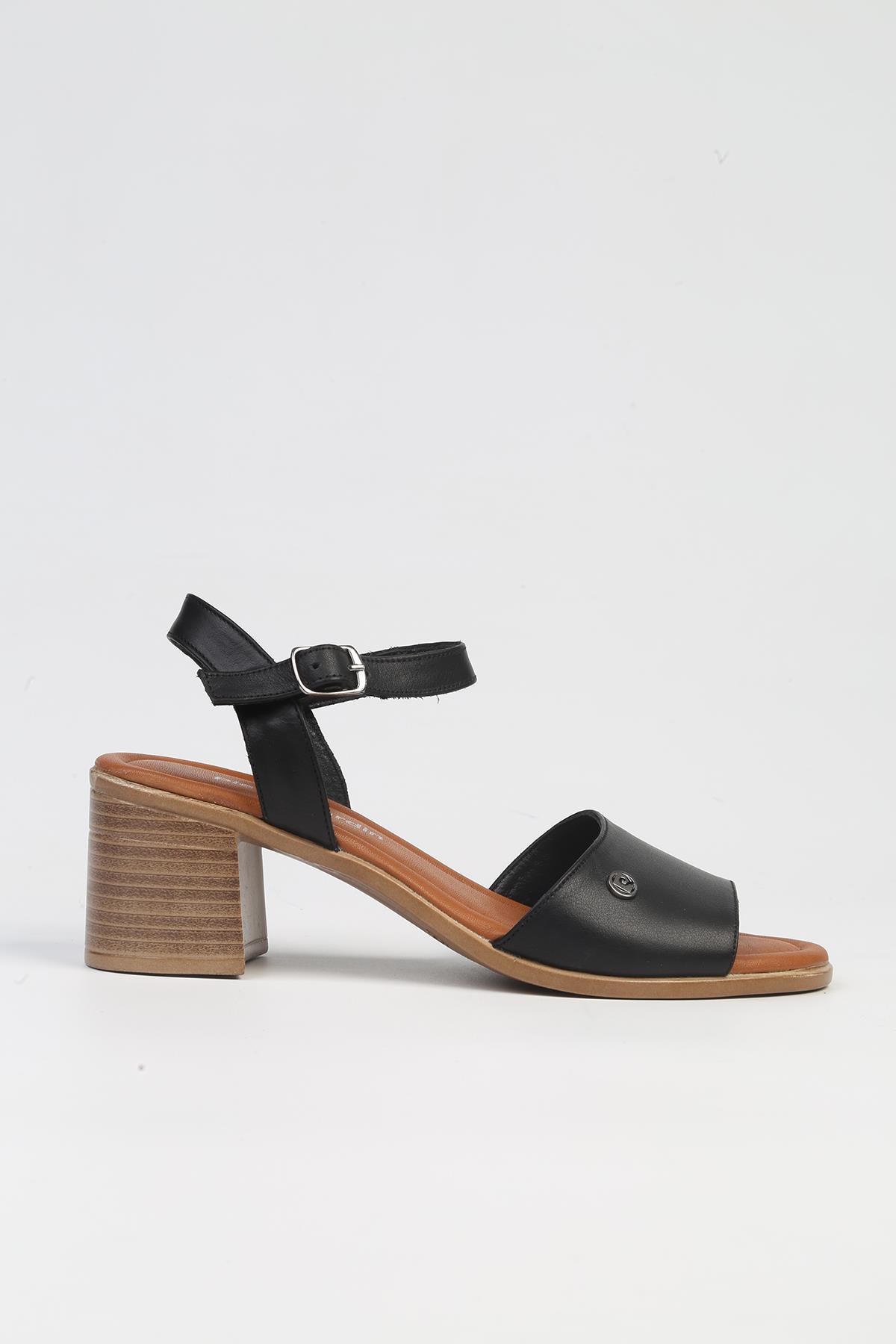 ® | PC-7222 - 3807 Siyah-Kadın Topuklu Ayakkabı - Görsel 2