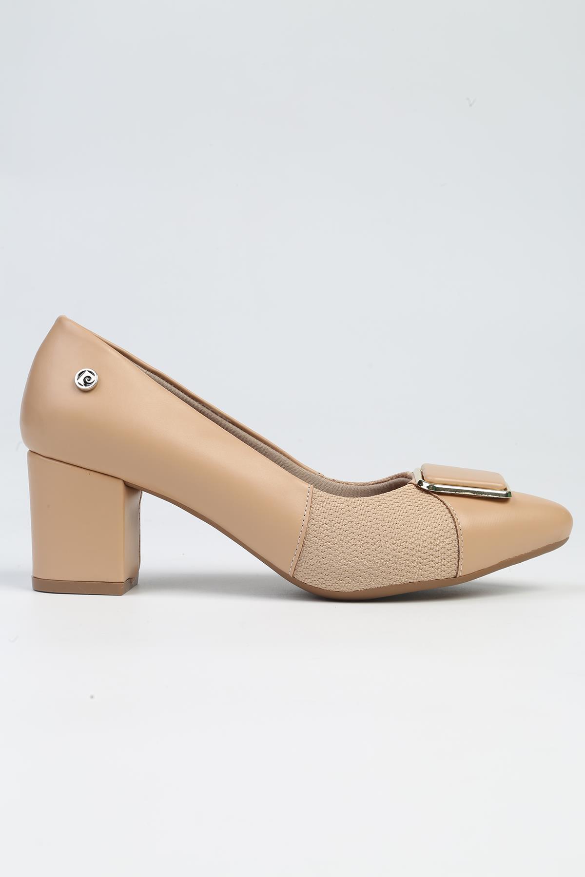® | PC-53099- 3592 Bej Cilt-Kadın Topuklu Ayakkabı - Görsel 3
