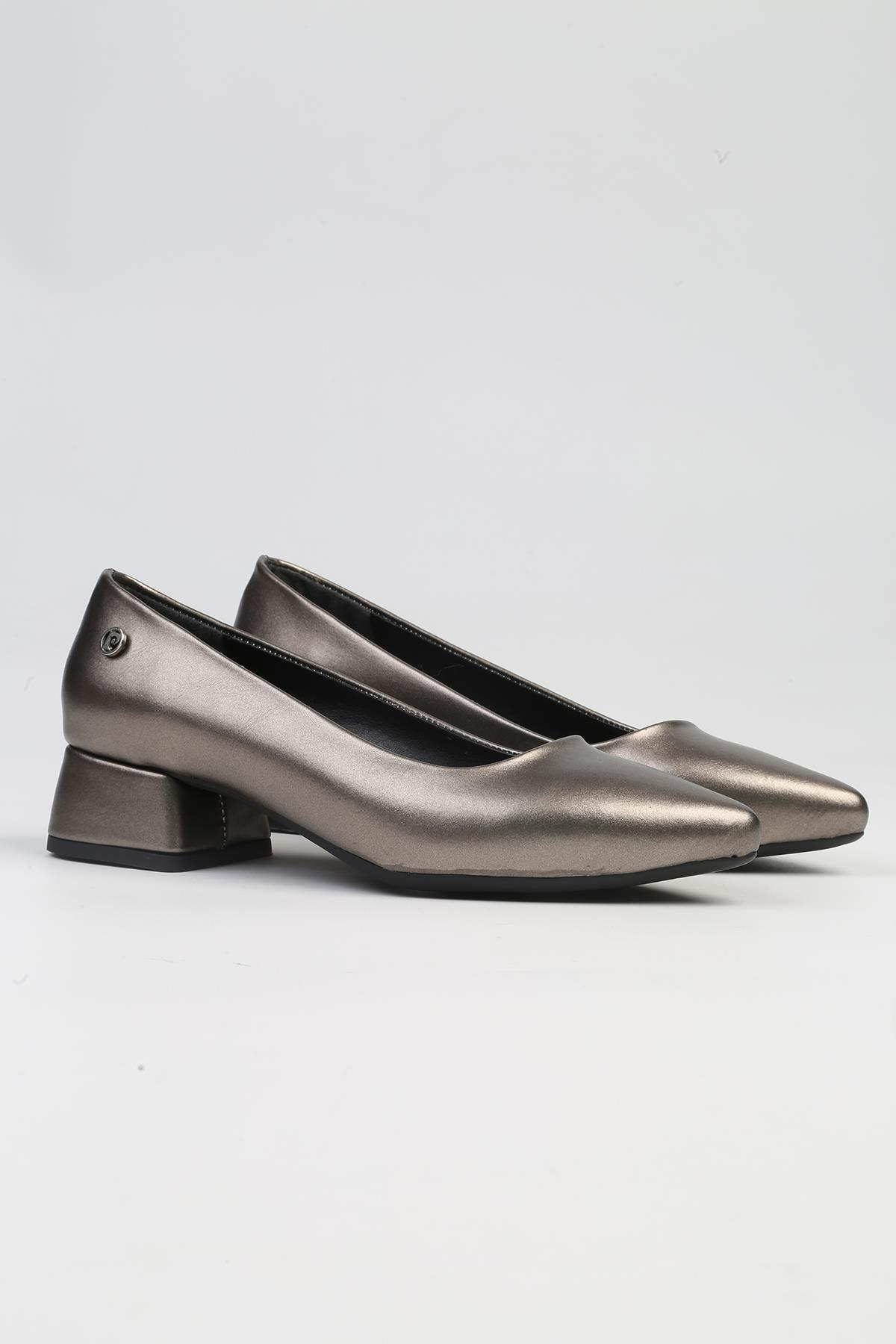 ® | PC-53106- 3592 Platin Cilt-Kadın Kısa Topuk Ayakkabı - Görsel 3