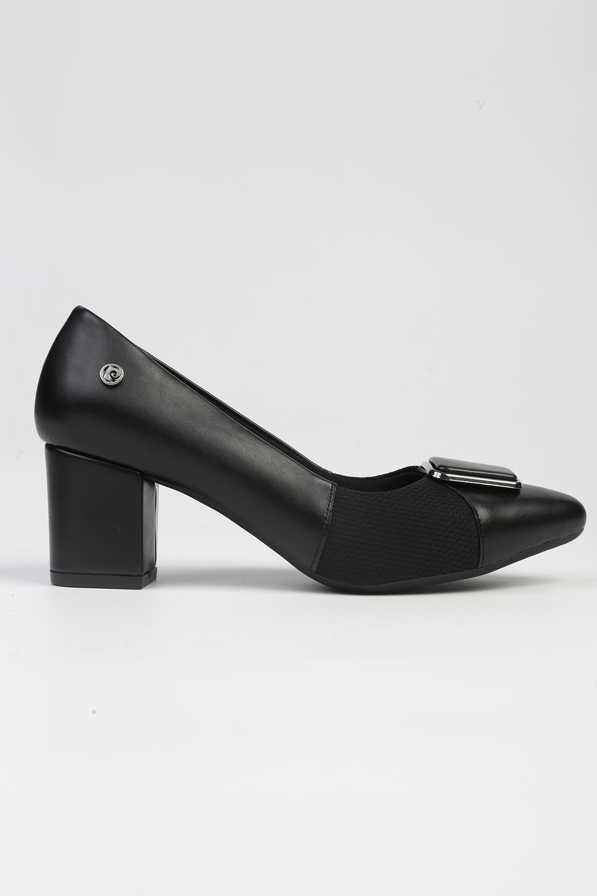 ® | PC-53099- 3592 Siyah Cilt-Kadın Topuklu Ayakkabı - Görsel 2