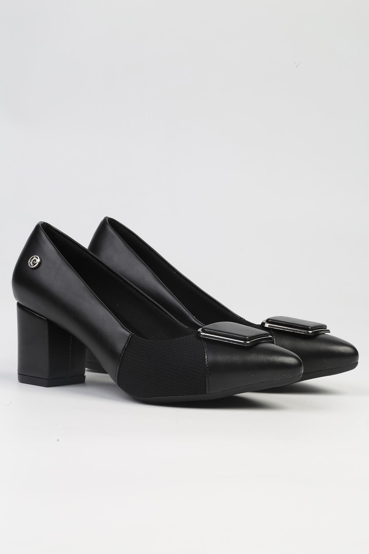 ® | PC-53099- 3592 Siyah Cilt-Kadın Topuklu Ayakkabı - Görsel 4