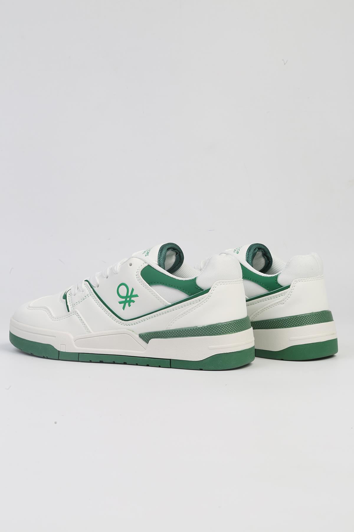 ® | BNI-10081 Beyaz Yesil -İthal Kadın Spor Ayakkabı - Görsel 4