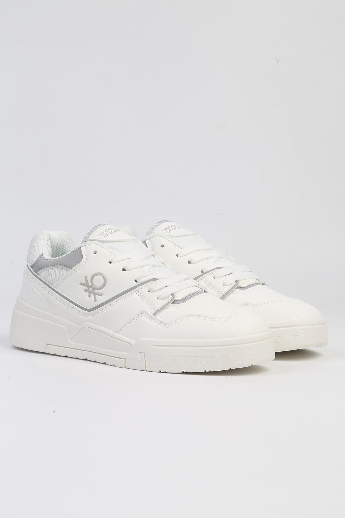 ® | BNI-10081 Beyaz Gri-İthal Kadın Spor Ayakkabı - Görsel 3