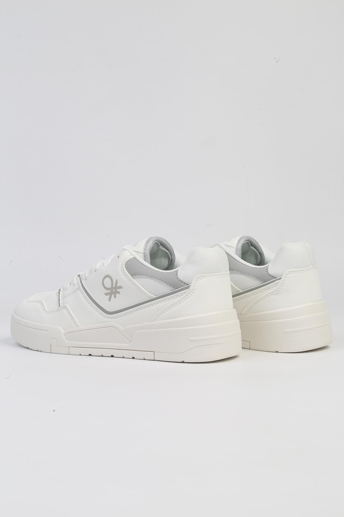 ® | BNI-10081 Beyaz Gri-İthal Kadın Spor Ayakkabı - Görsel 4