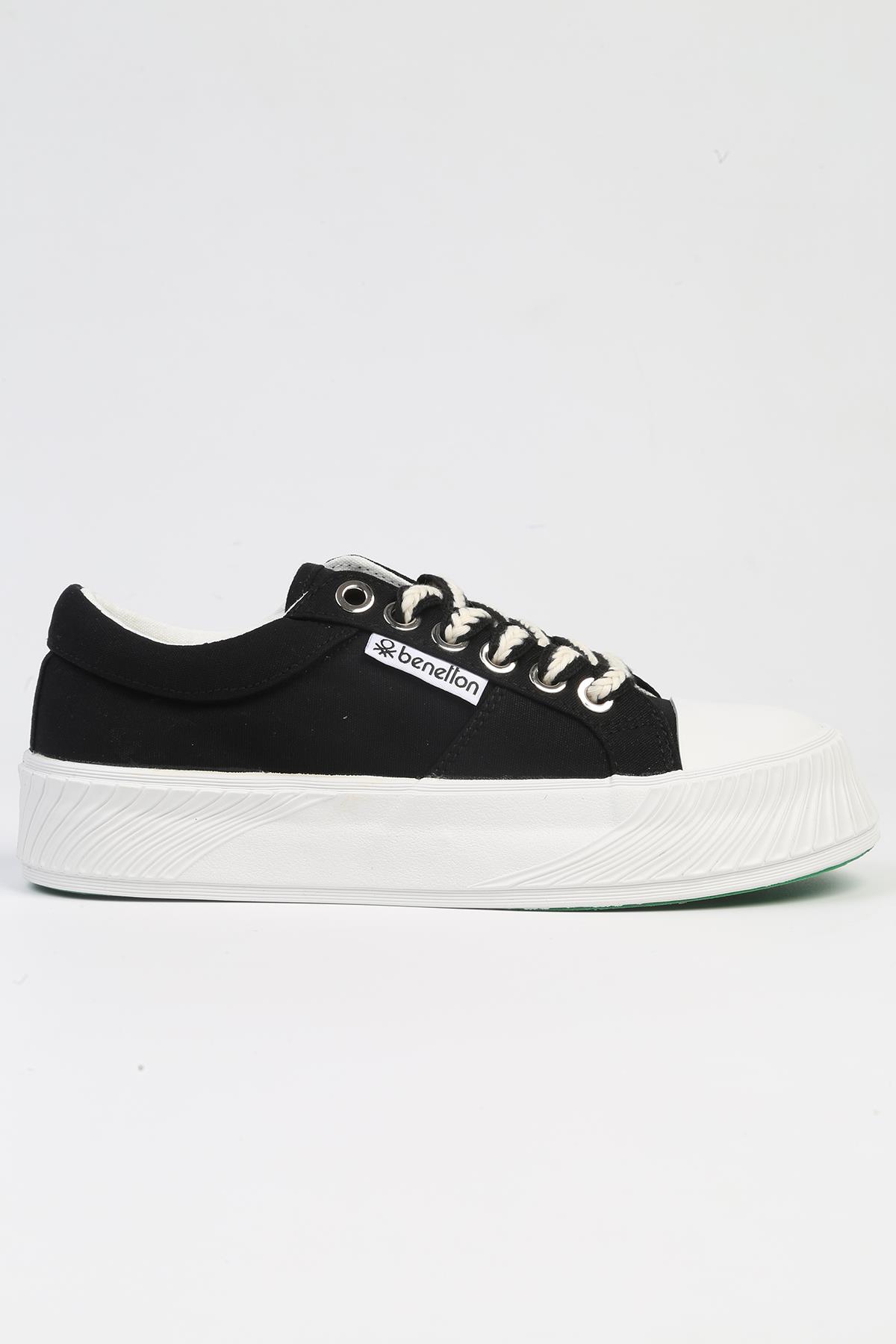 ® | BNI-10097 Siyah Beyaz-İthal Kadın Platform Spor Ayakkabı - Görsel 3