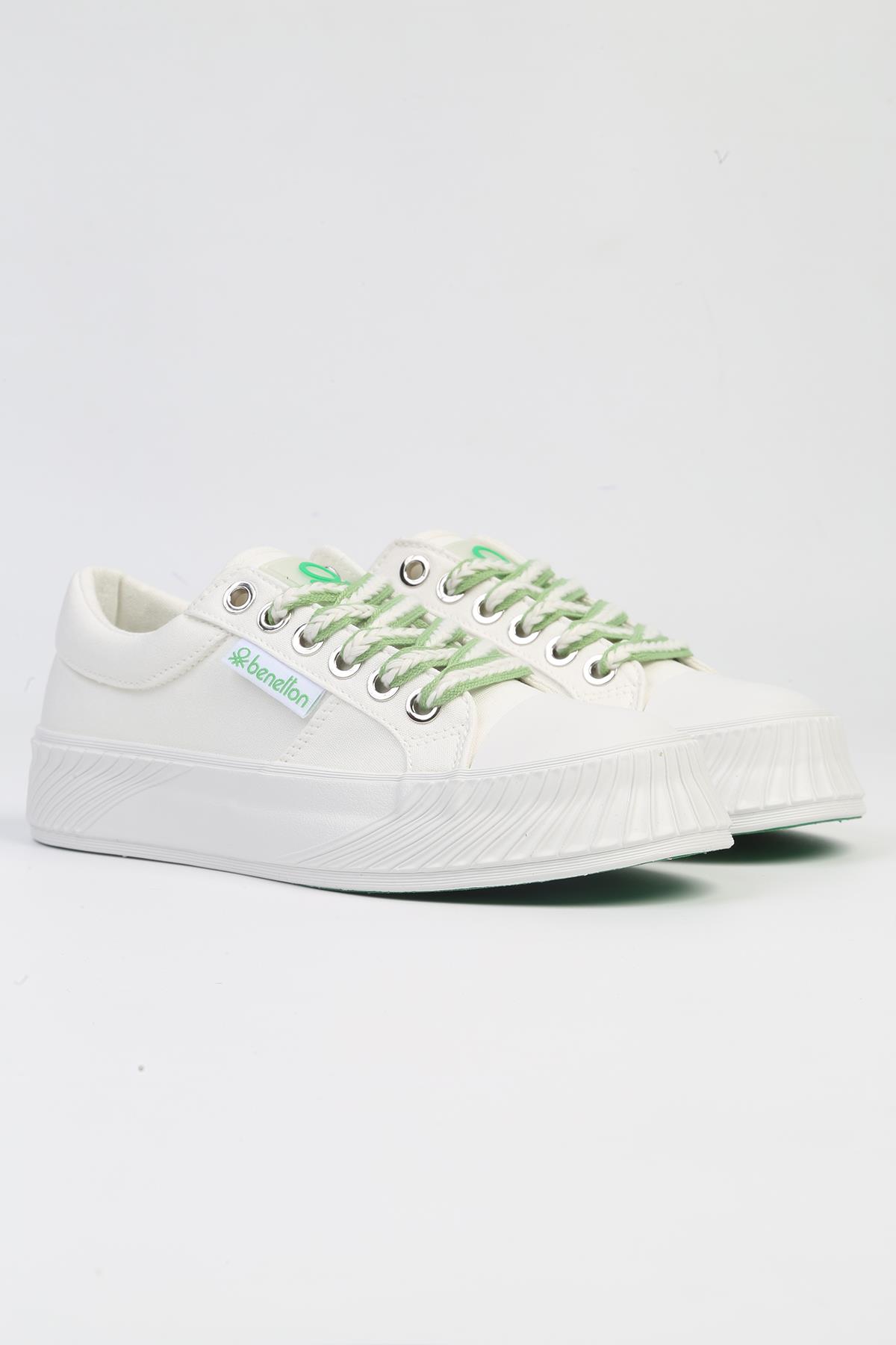 ® | BNI-10097 Beyaz-İthal Kadın Platform Spor Ayakkabı - Görsel 2