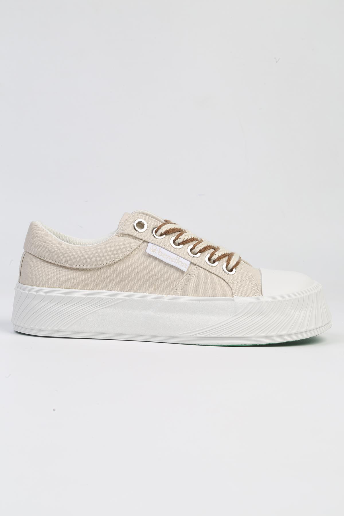 ® | BNI-10097 Bej-İthal Kadın Platform Spor Ayakkabı - Görsel 2