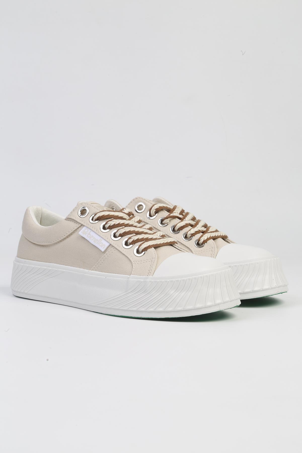 ® | BNI-10097 Bej-İthal Kadın Platform Spor Ayakkabı - Görsel 3