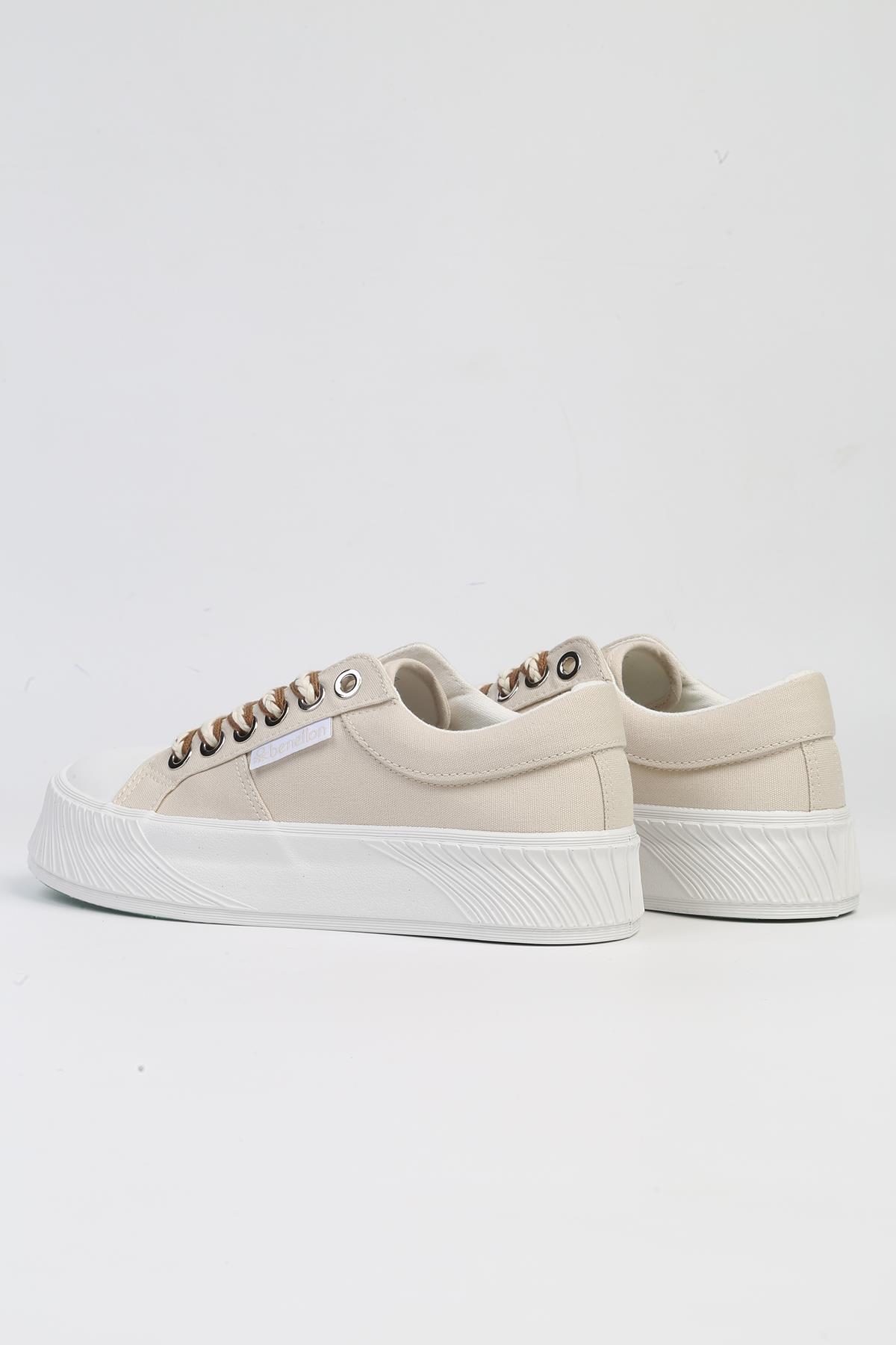 ® | BNI-10097 Bej-İthal Kadın Platform Spor Ayakkabı - Görsel 4