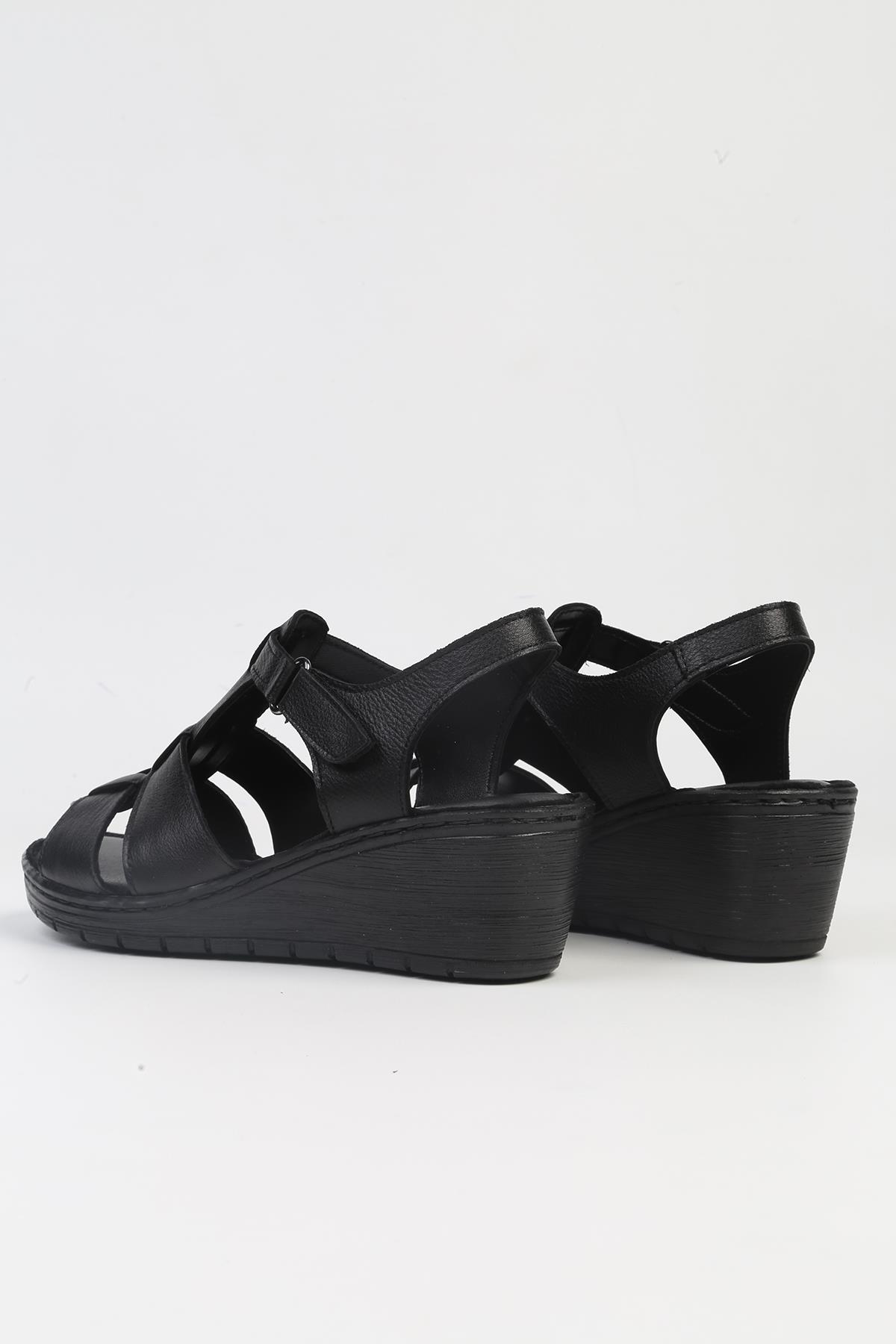 ® | PC-5127-3013 Siyah-Kadın Dolgu Topuk Ayakkabı - Görsel 4